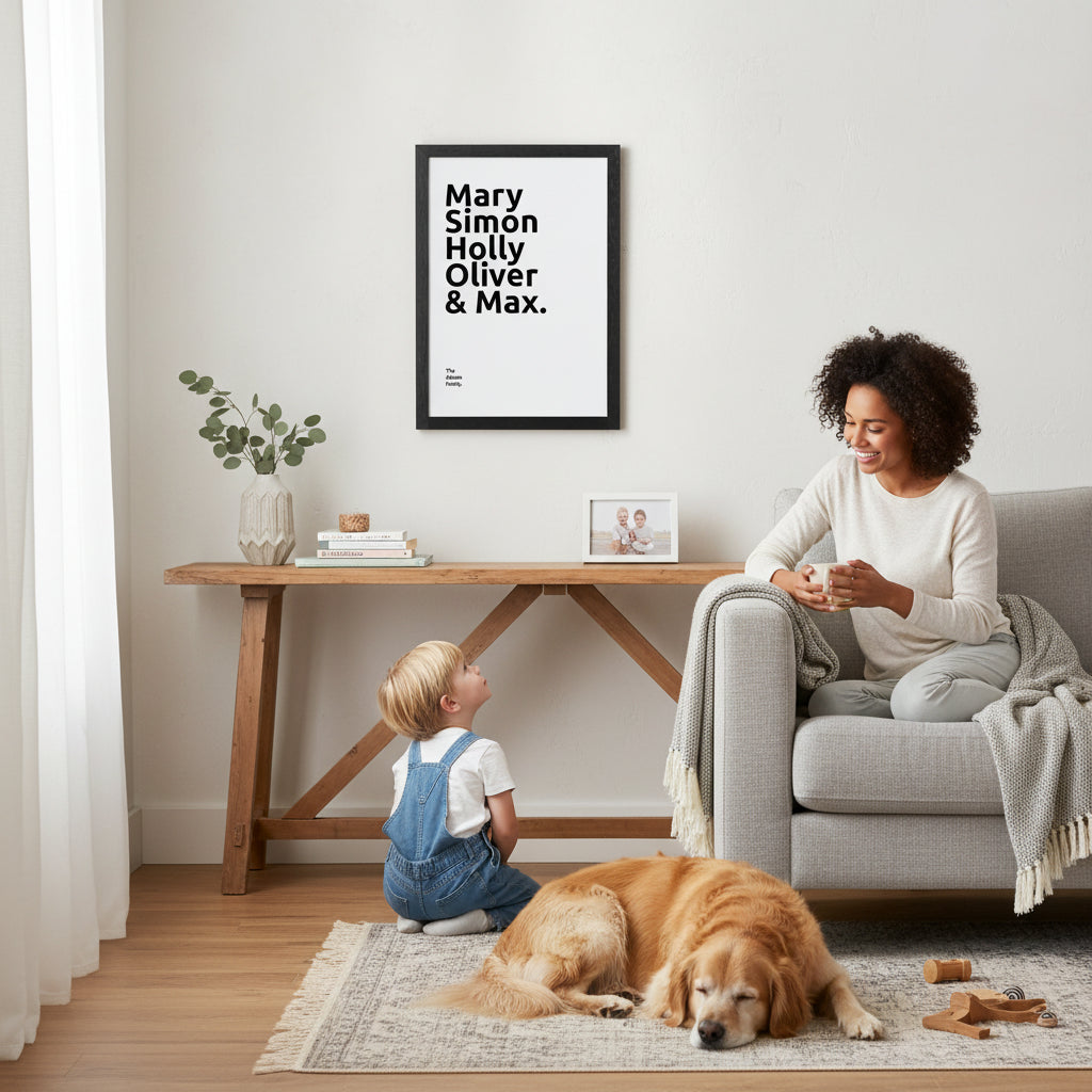 Personalised Family Prints | Custom Family Wall Art