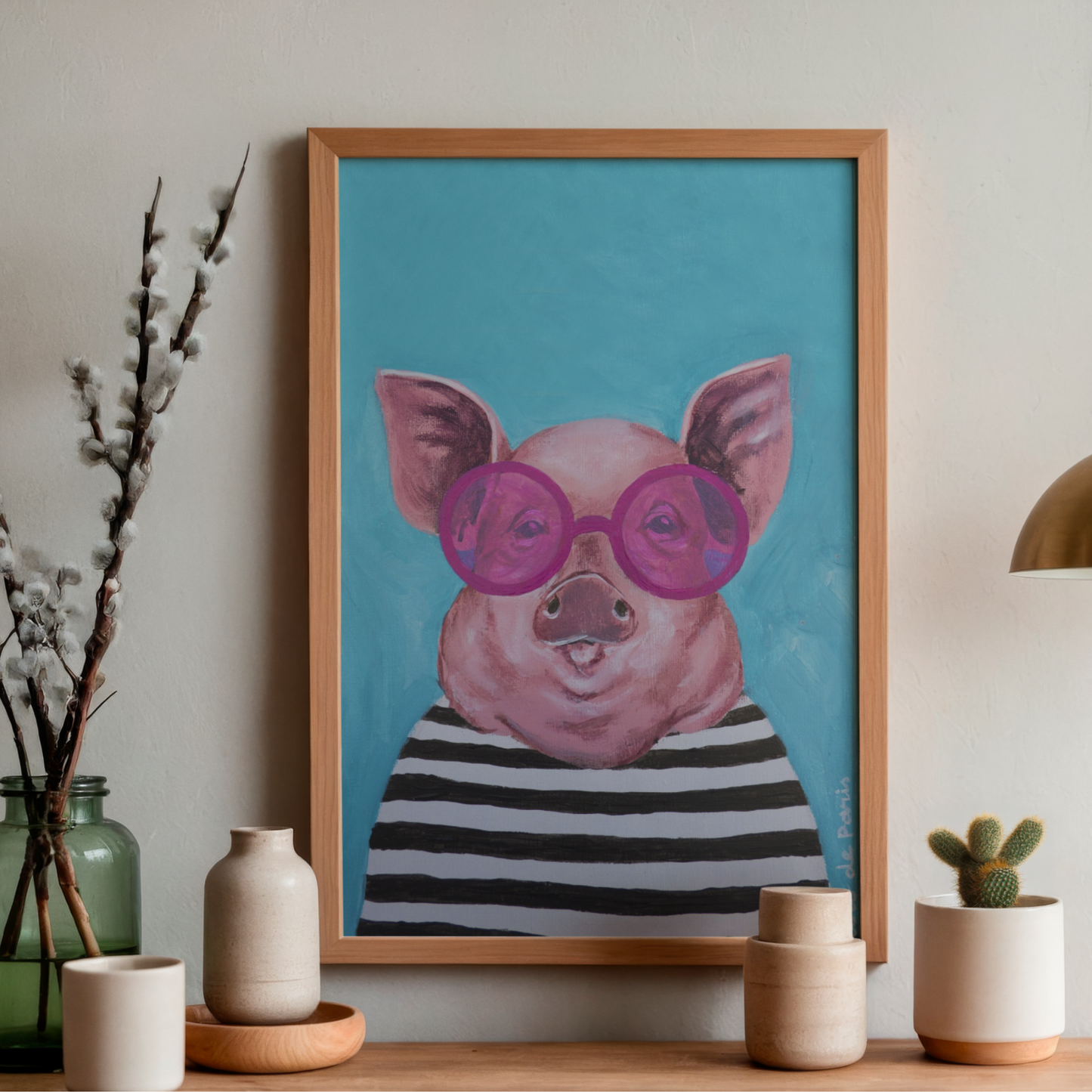 Stripy Pig by Coco Deparis