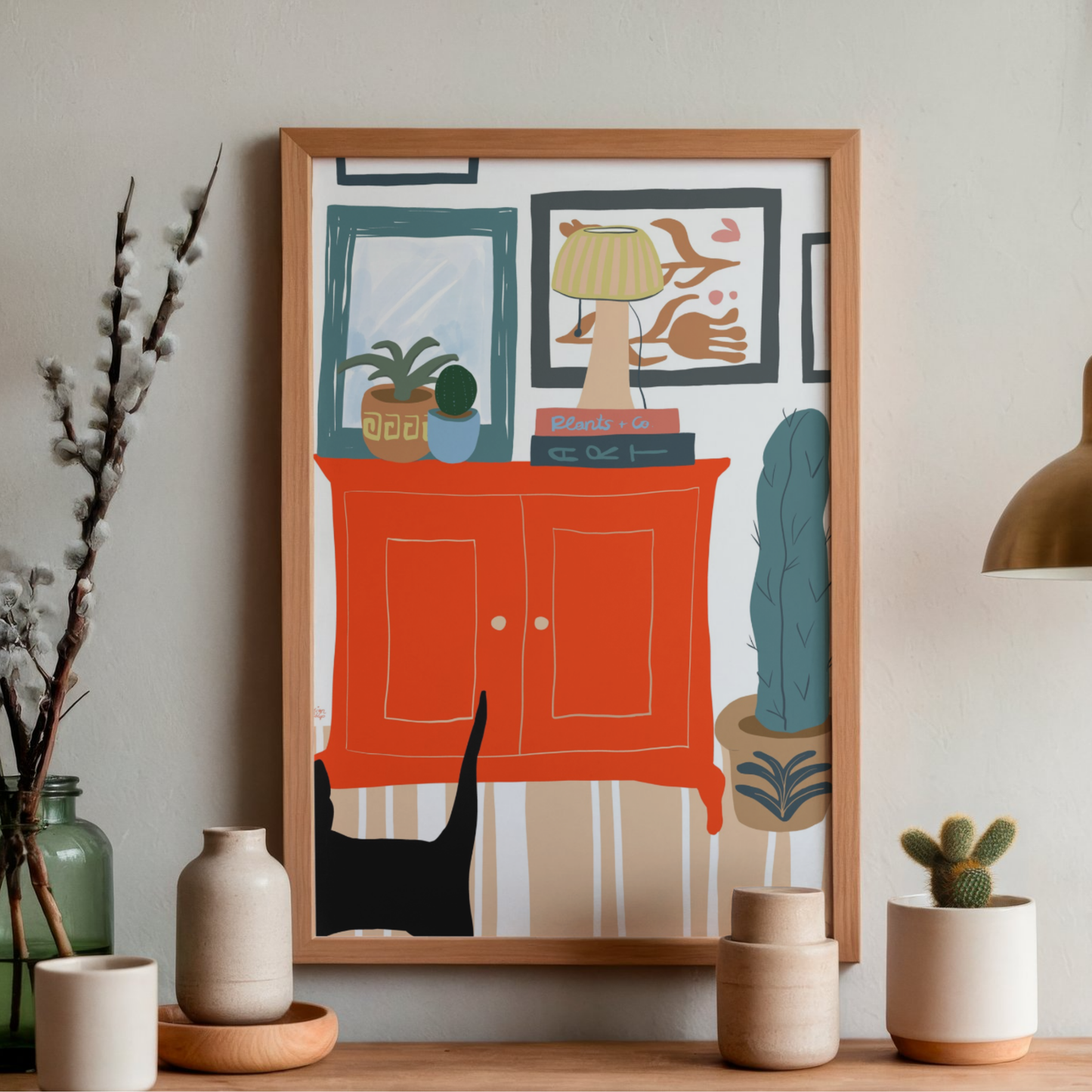 The Red Dresser by Alix Campbell Art