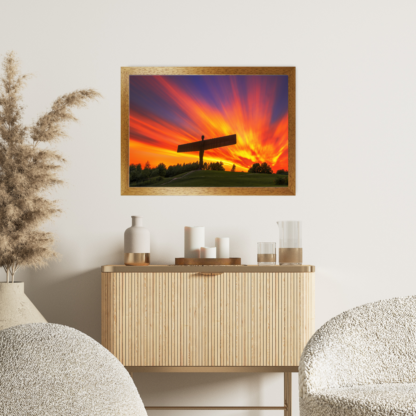 Long Exposure Streaky Sky at The Angel of The North by Steven Robinson