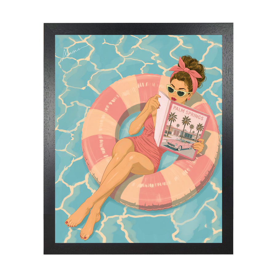 Retro Summer poolside by Ximena Ballantyne