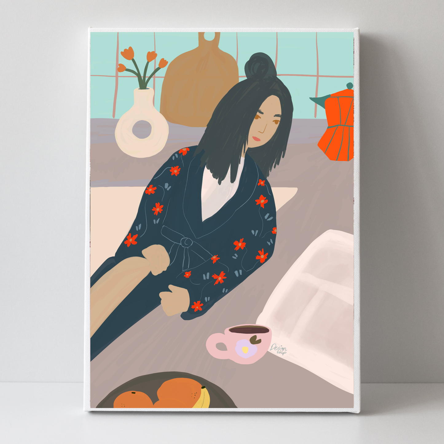 Weekend Coffee by Alix Campbell Art