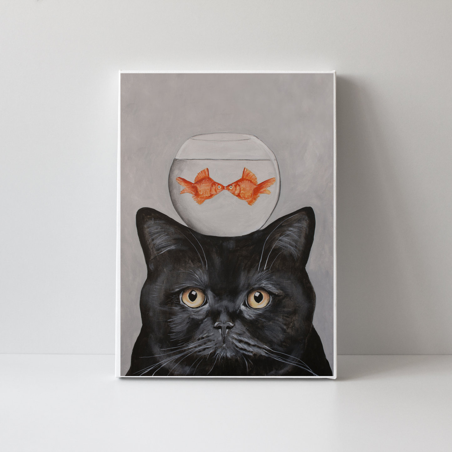 Cat With Fishbowl by Coco Deparis