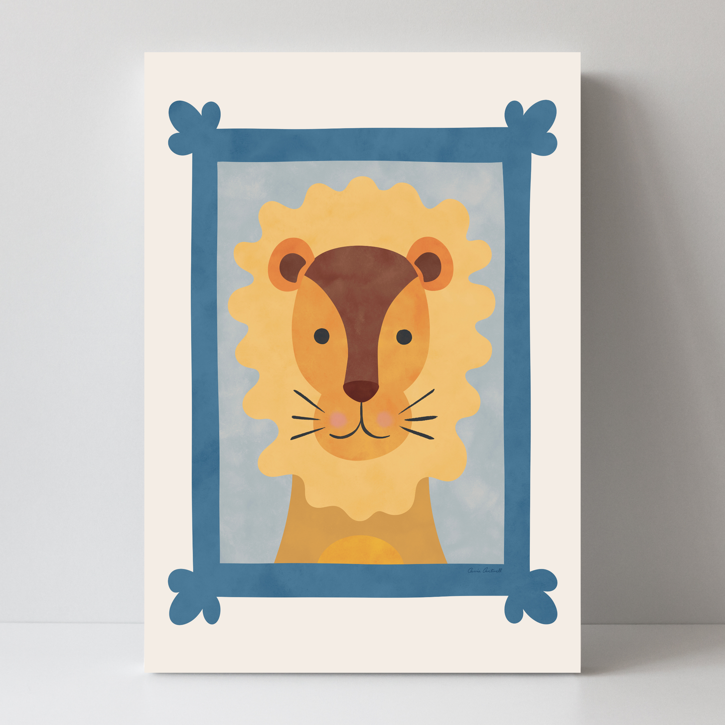 Animal Portraits Lion by Carrie Cantwell
