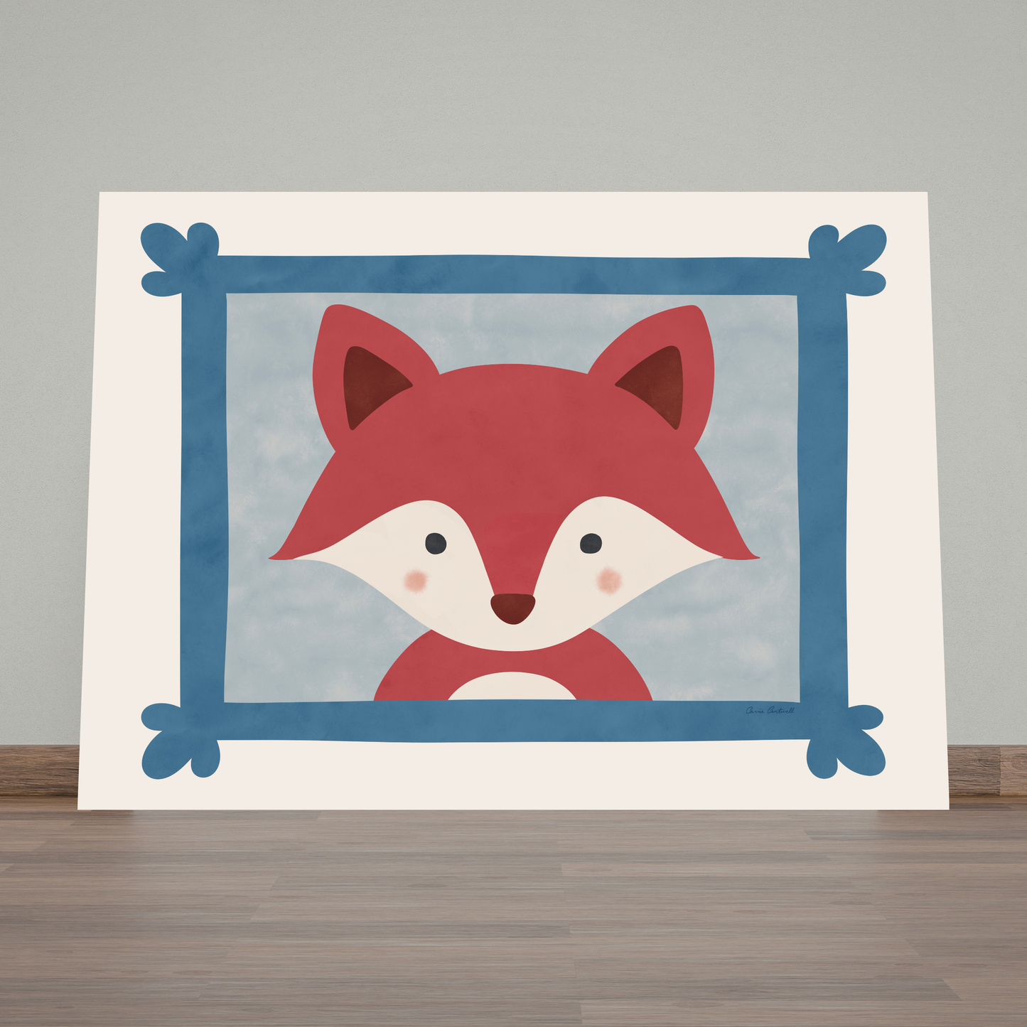 Animal Portraits Fox by Carrie Cantwell
