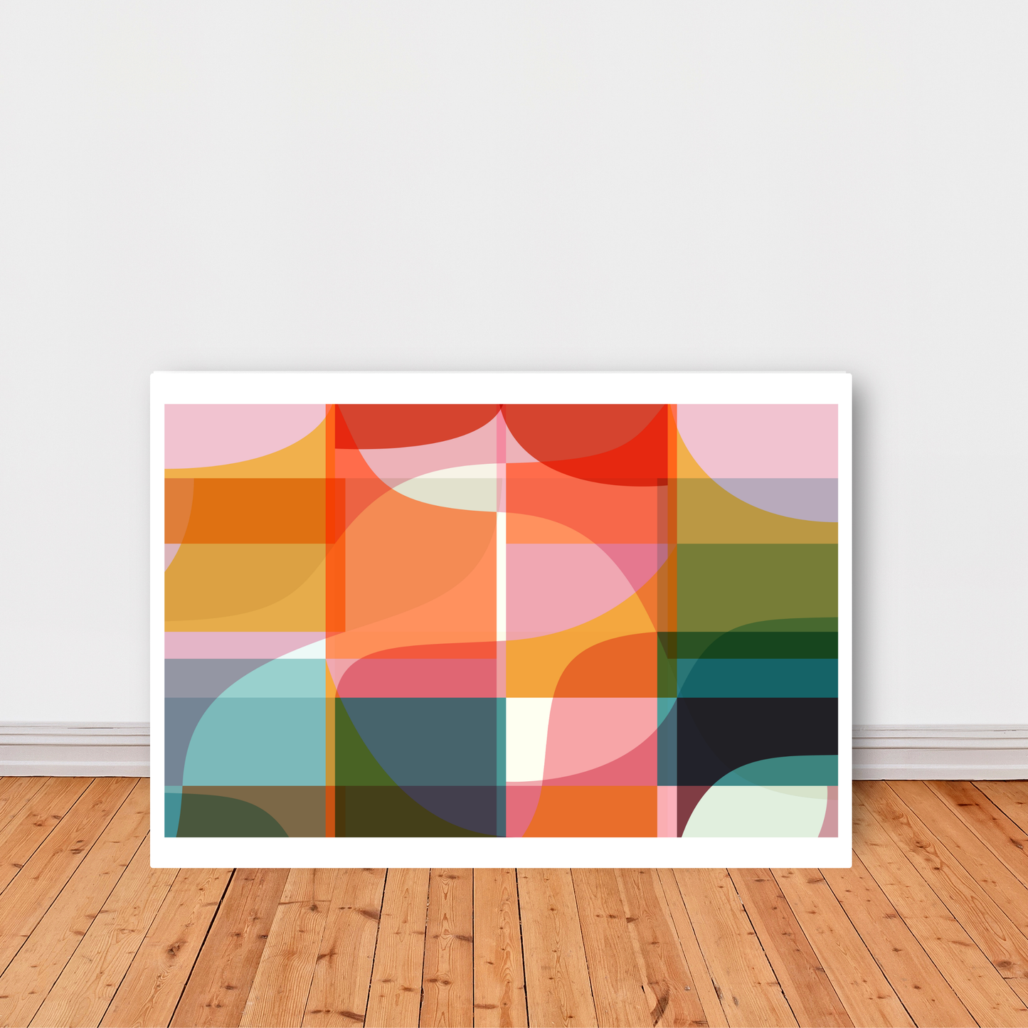 Bold Colourful Abstract Print by Print Punk Studio