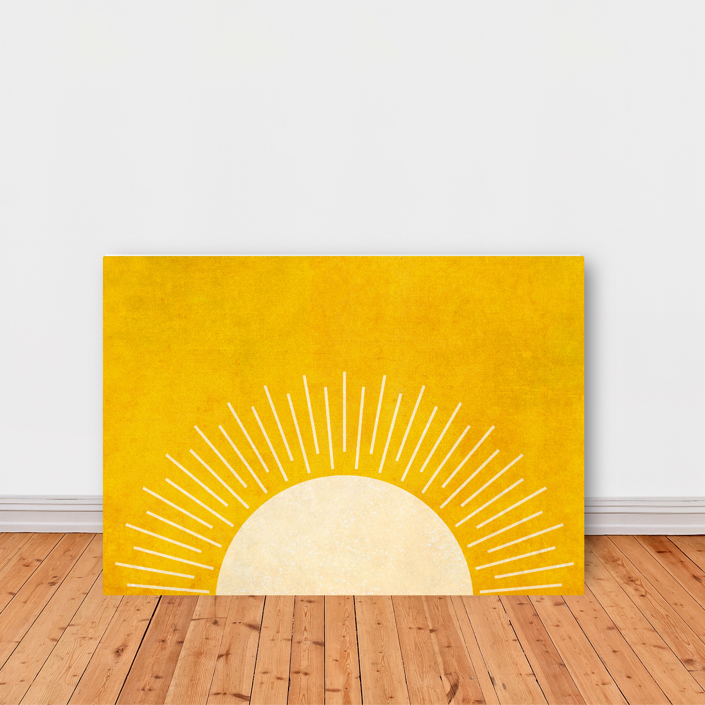Yellow Booho Landscape Sun Art Print by Print Punk Studio