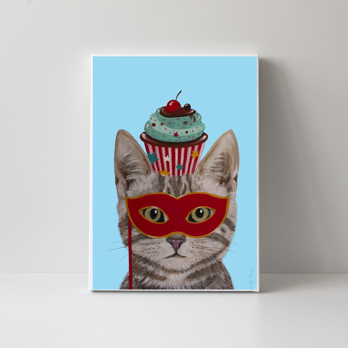 Cat with Cupcake by Coco Deparis