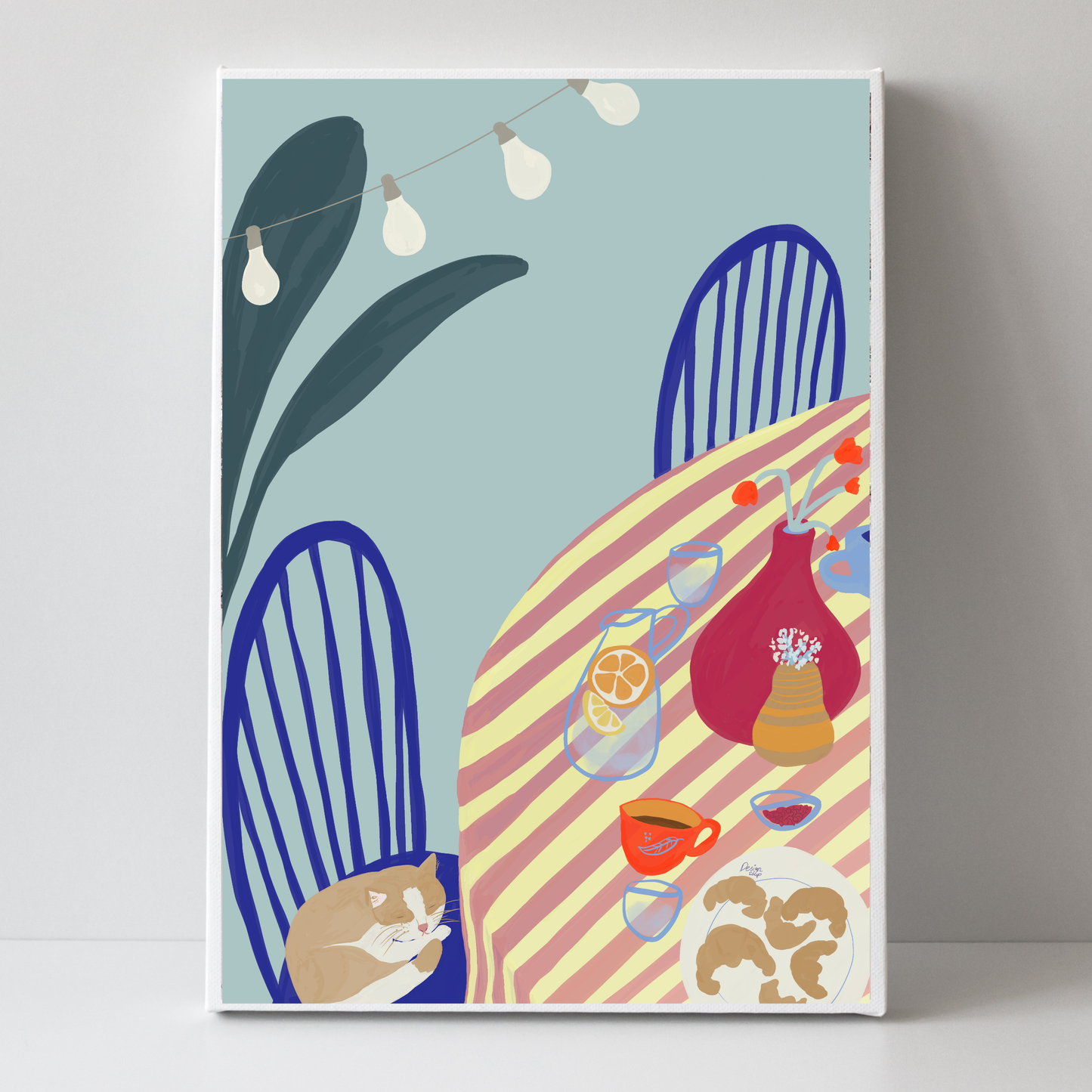 Outdoor Breakfast by Alix Campbell Art