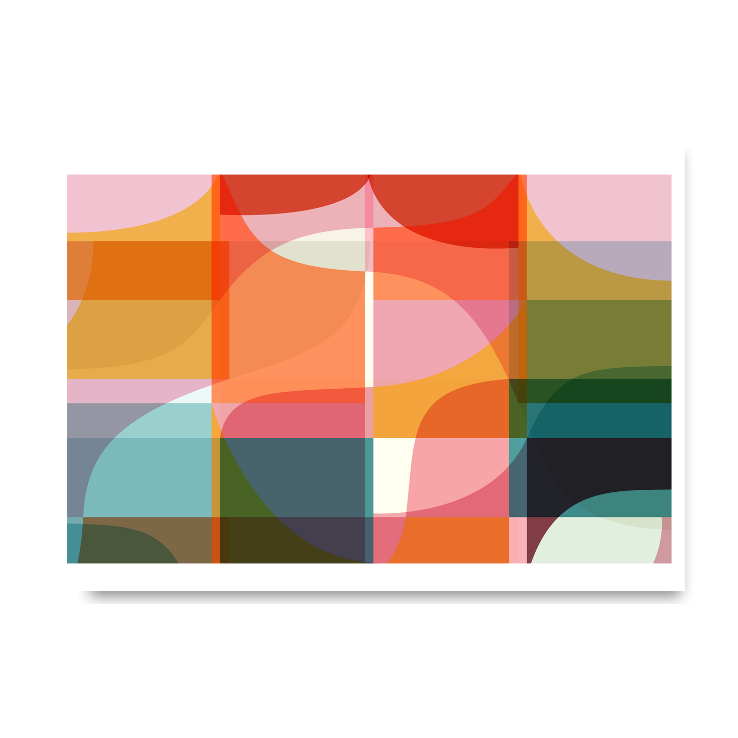 Bold Colourful Abstract Print by Print Punk Studio