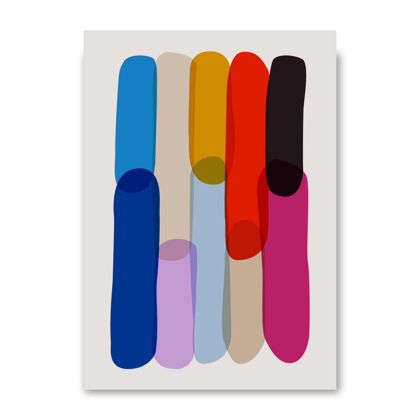Bold Colourful Abstract Shapes by Print Punk Studio