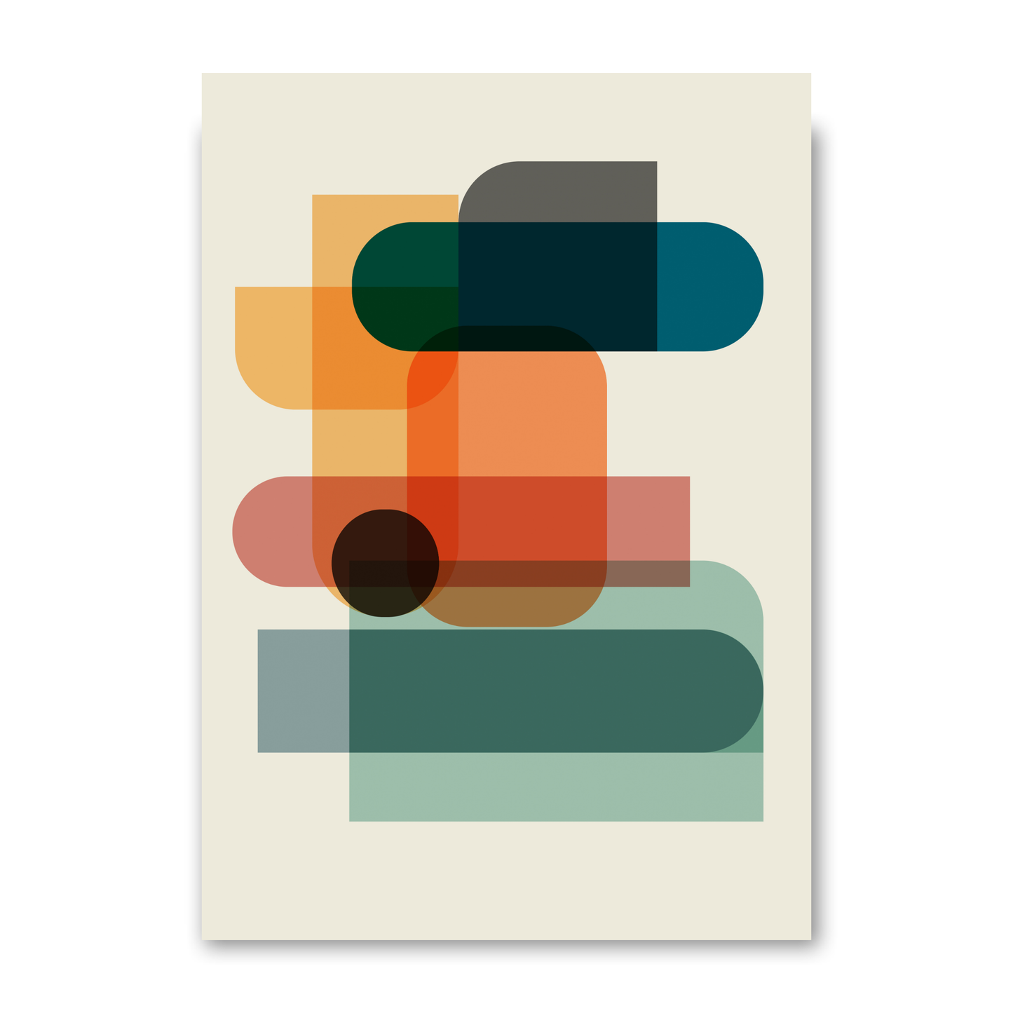 Set of 2 Colourful Bold Abstract Prints B by Print Punk Studio
