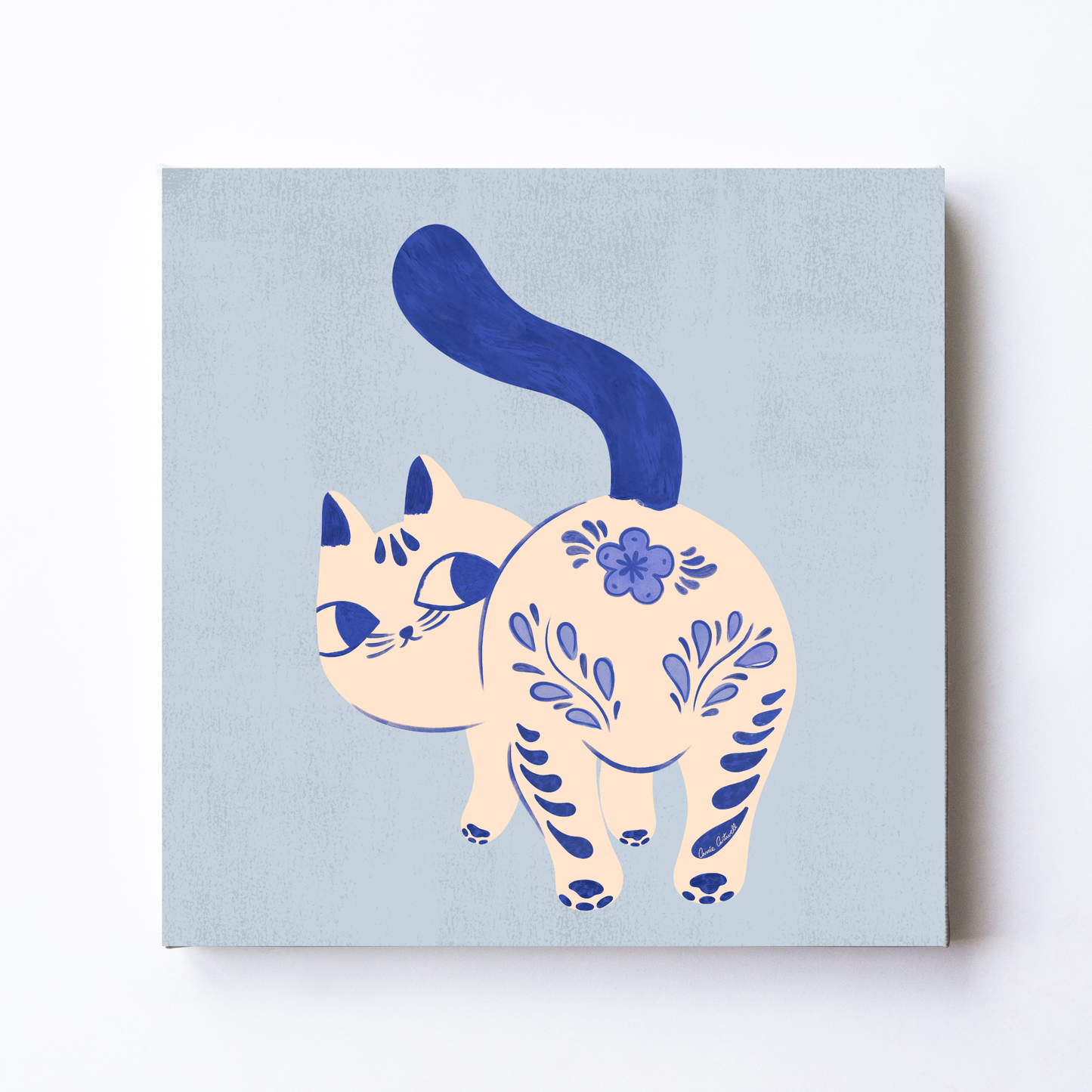 Purrcelin Cat 1 by Carrie Cantwell