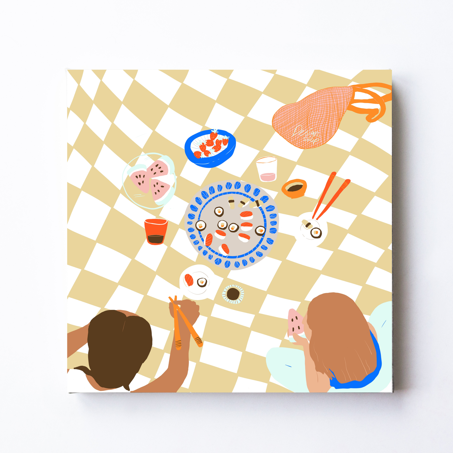Sushi Picnic by Alix Campbell Art