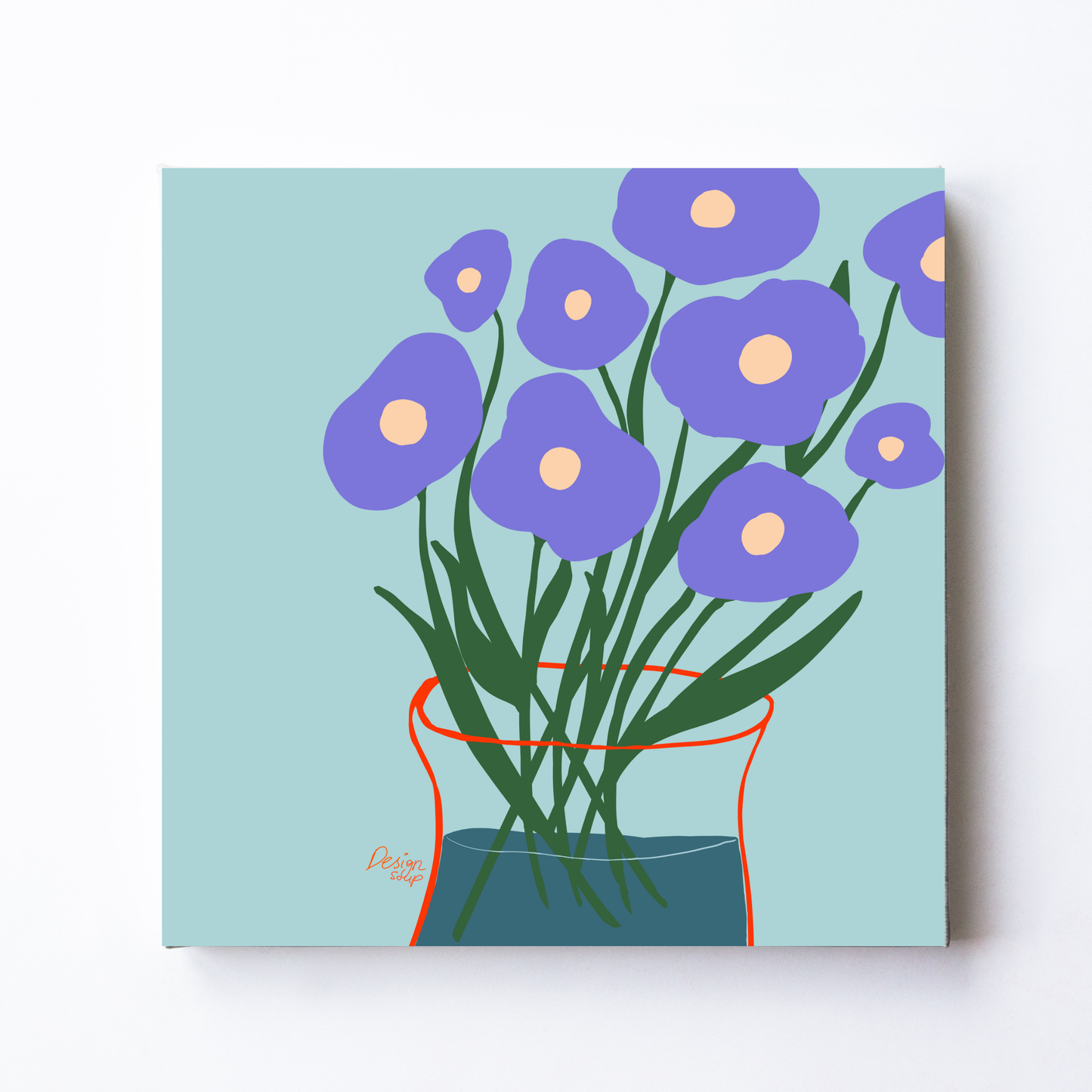 Purple Flowers by Alix Campbell Art