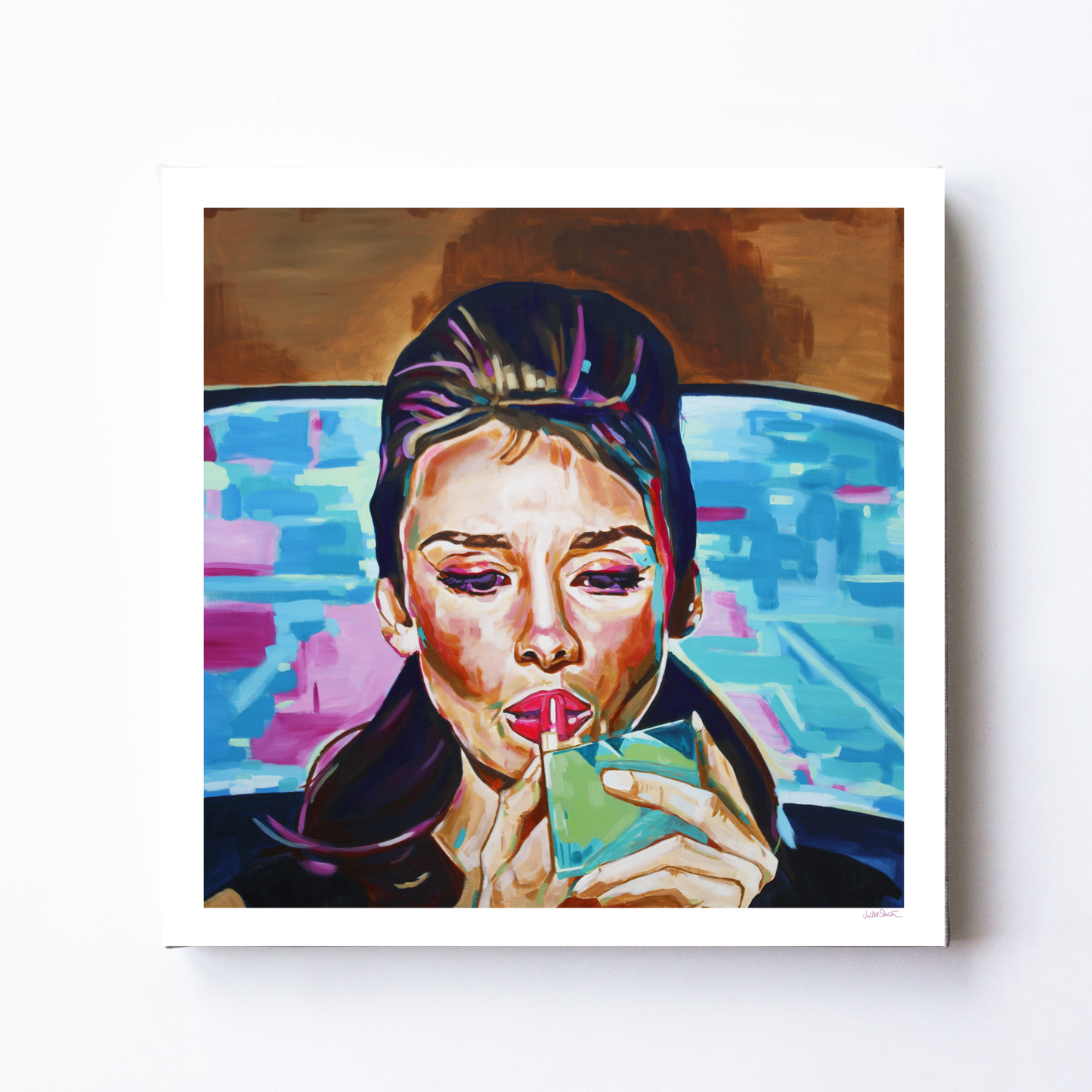 Audrey Hepburn - Pink In The Afternoon by Juliet Stockton