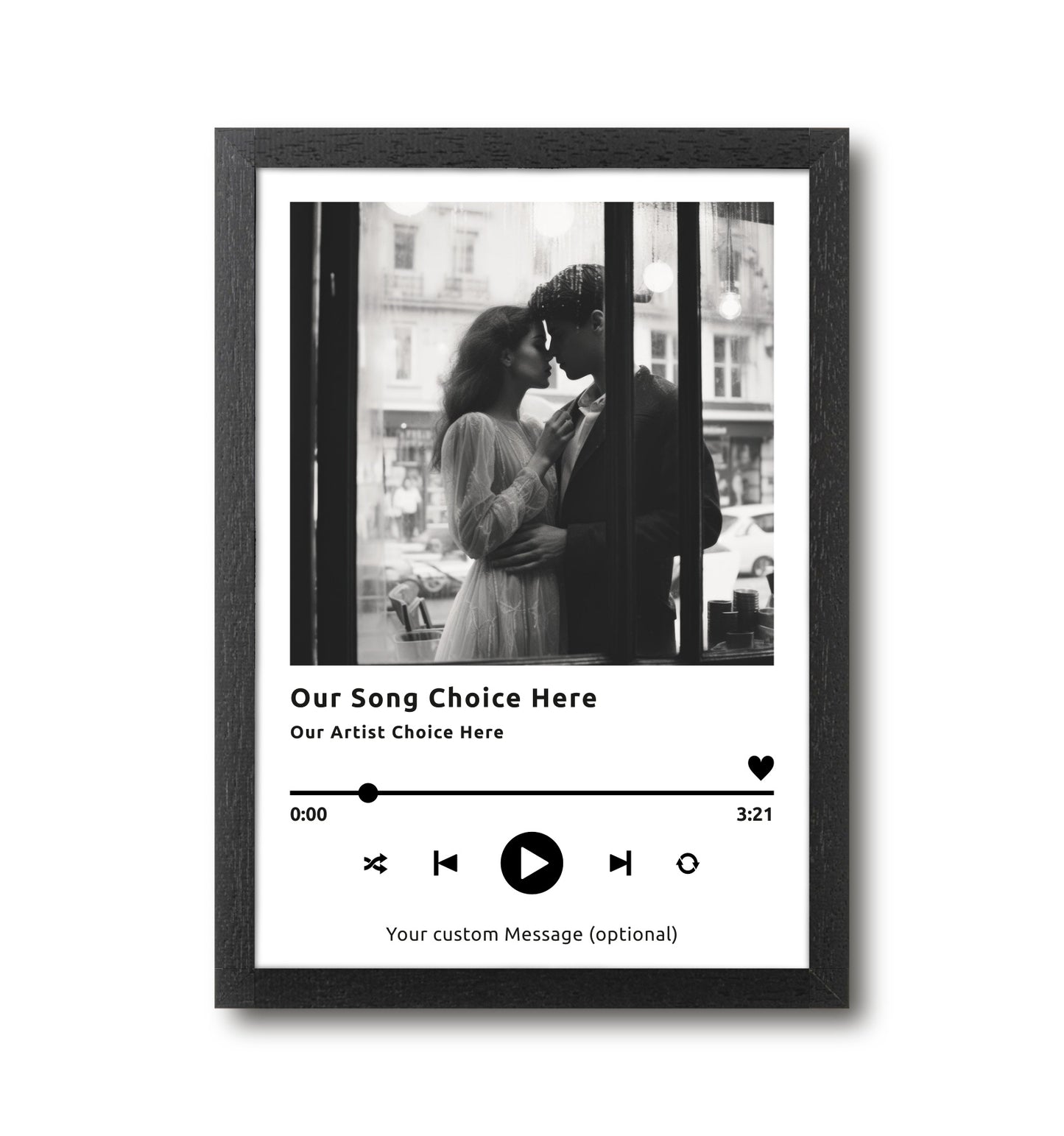 Personalised Our Song Photo Up-load Print