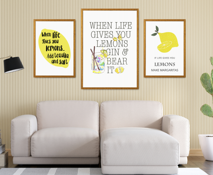 Home Bar - Build Your Own Gallery Wall Bundle (Set of 3 Type 2)