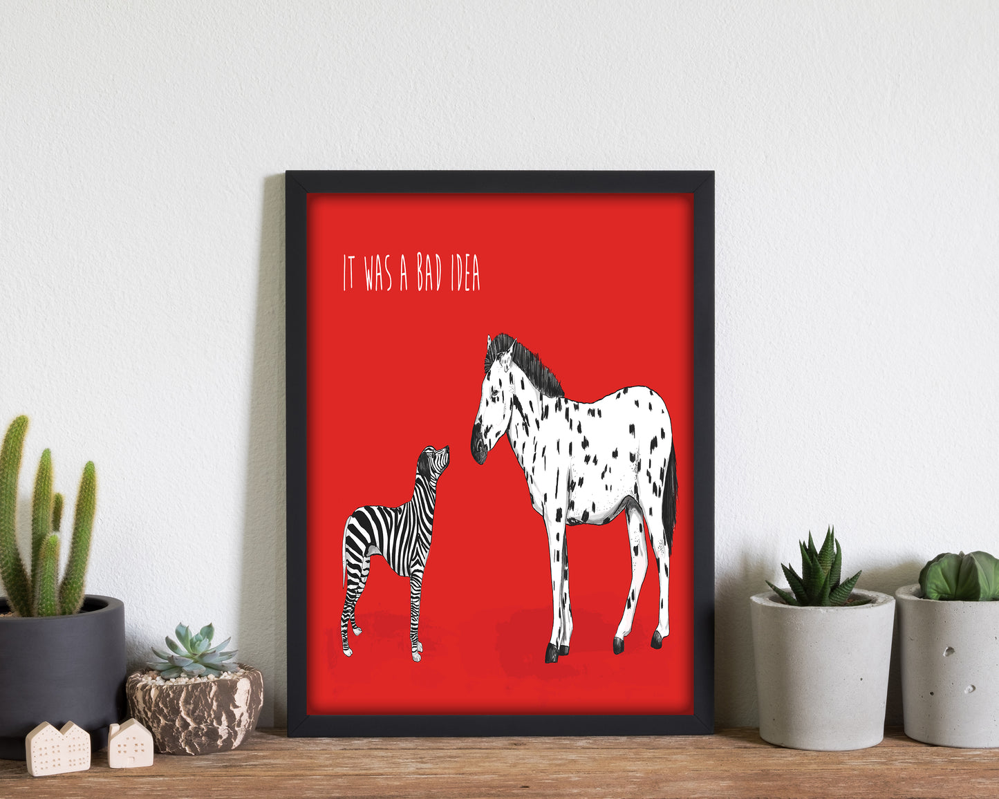 It Was A Bad Idea Humorous Animals Animal Art Print by Balaz Solti
