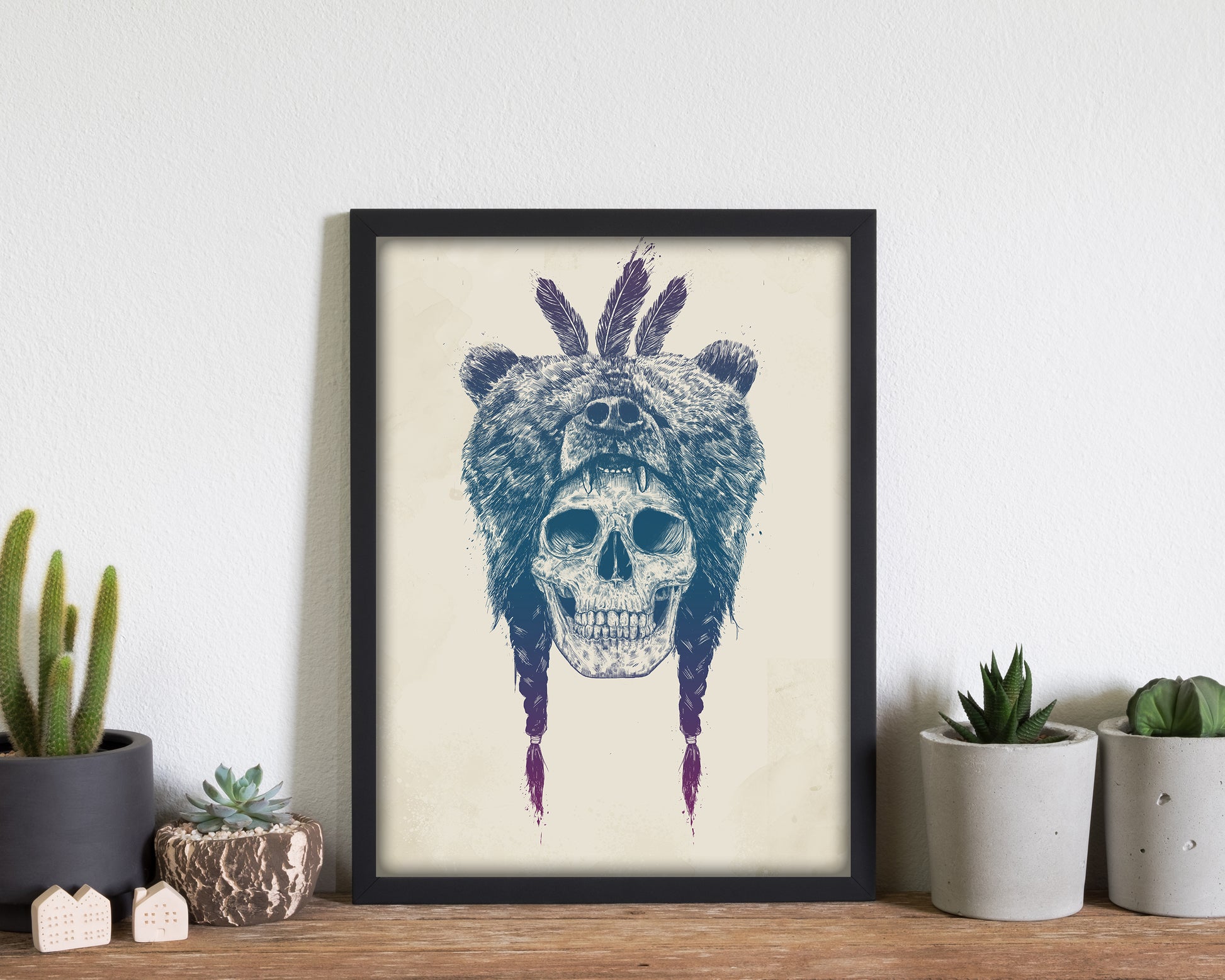 Dead Shaman Gothic Art Print by Balaz Solti