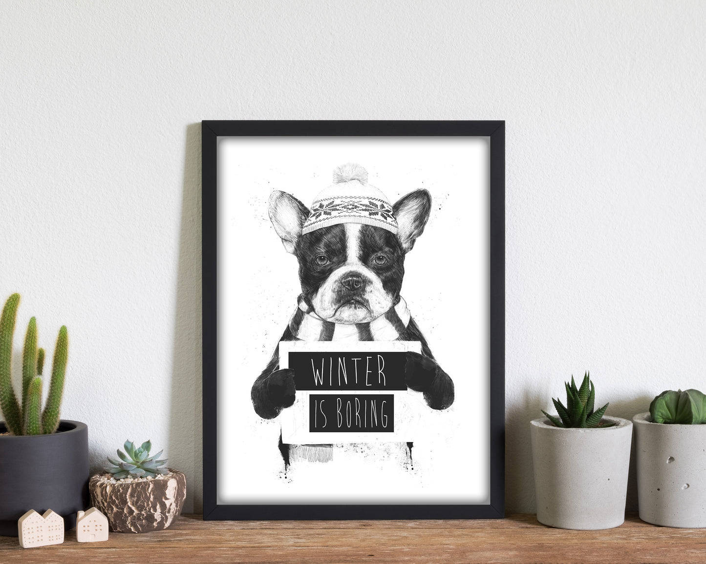 Winter Is Boring Animal Art Print by Balaz Solti