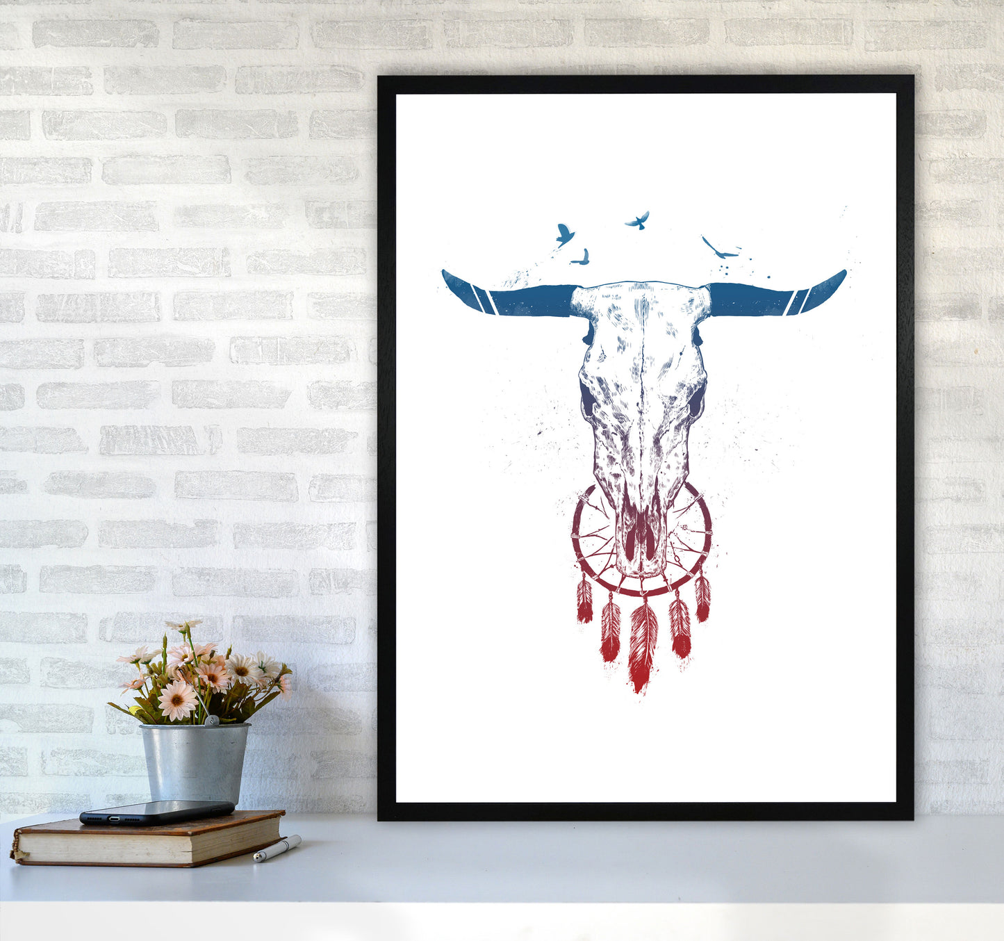 Beautiful Dream Animal Art Print by Balaz Solti A1 White Frame