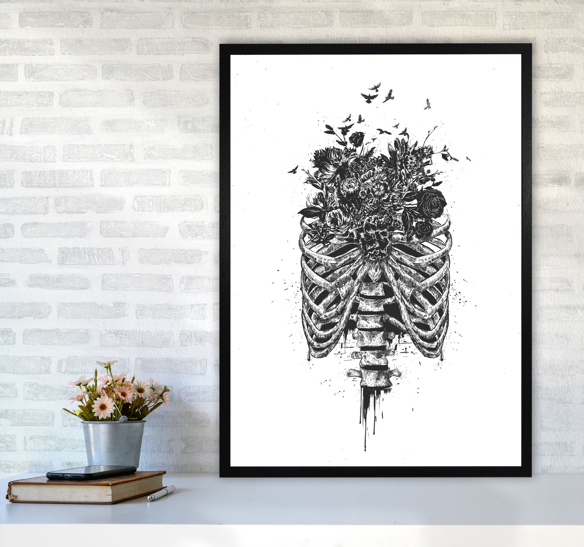 New Life Gothic Art Print by Balaz Solti A1 White Frame