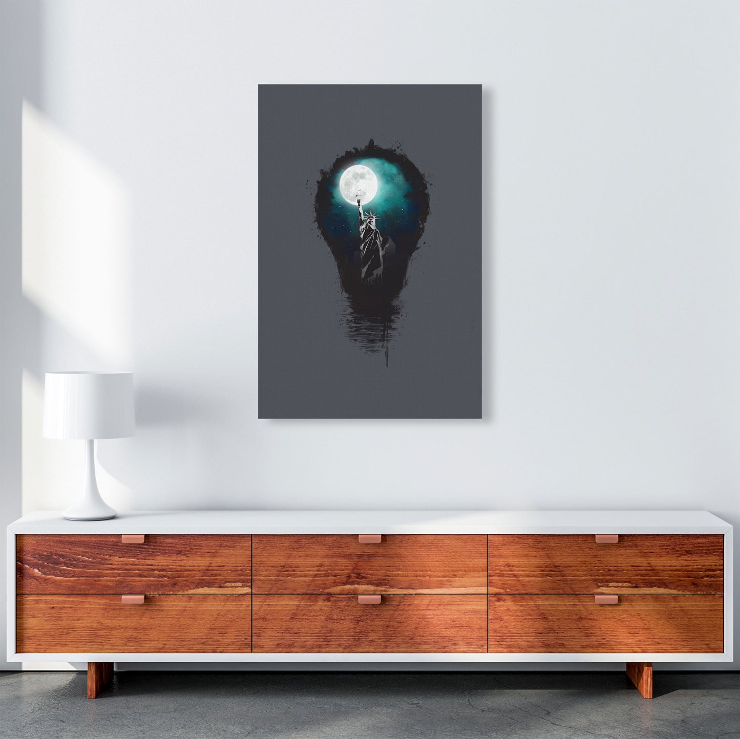Big City Lights Art Print by Balaz Solti A1 Canvas
