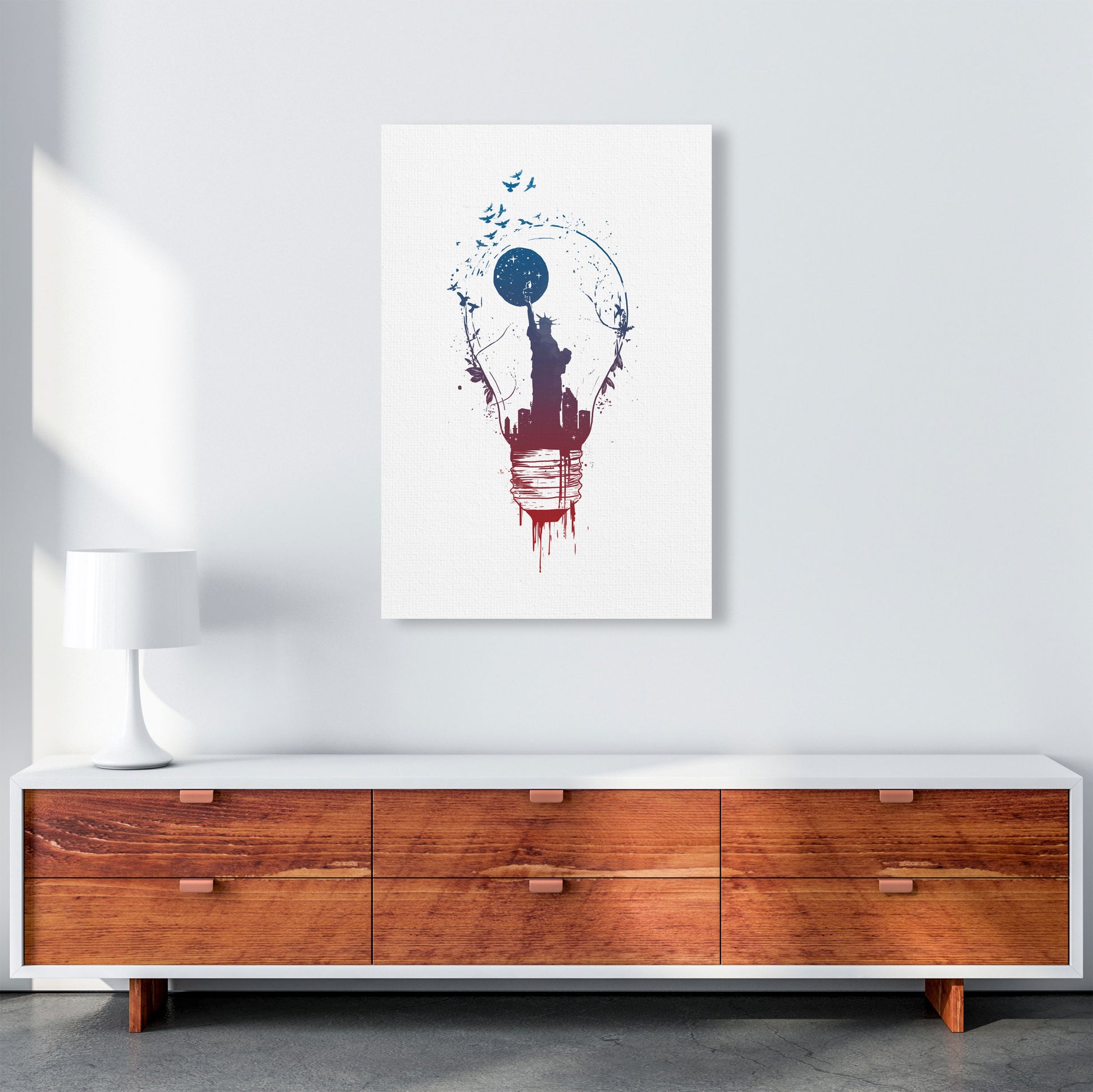 Big City Lights Art Print by Balaz Solti A1 Canvas