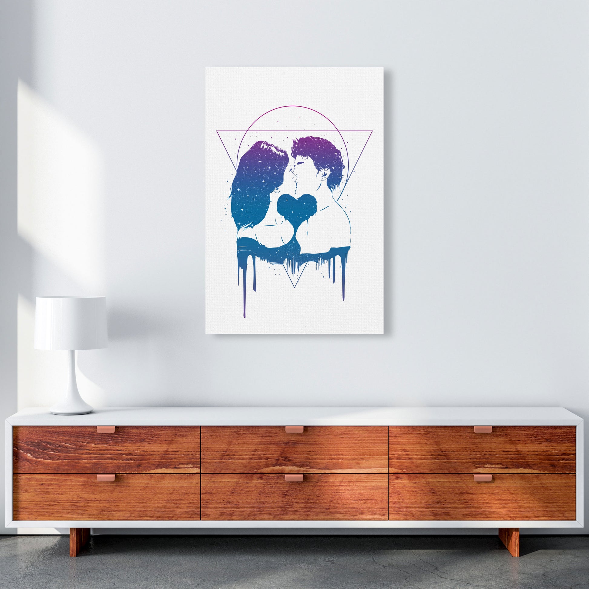 Cosmic Love Art Print by Balaz Solti A1 Canvas