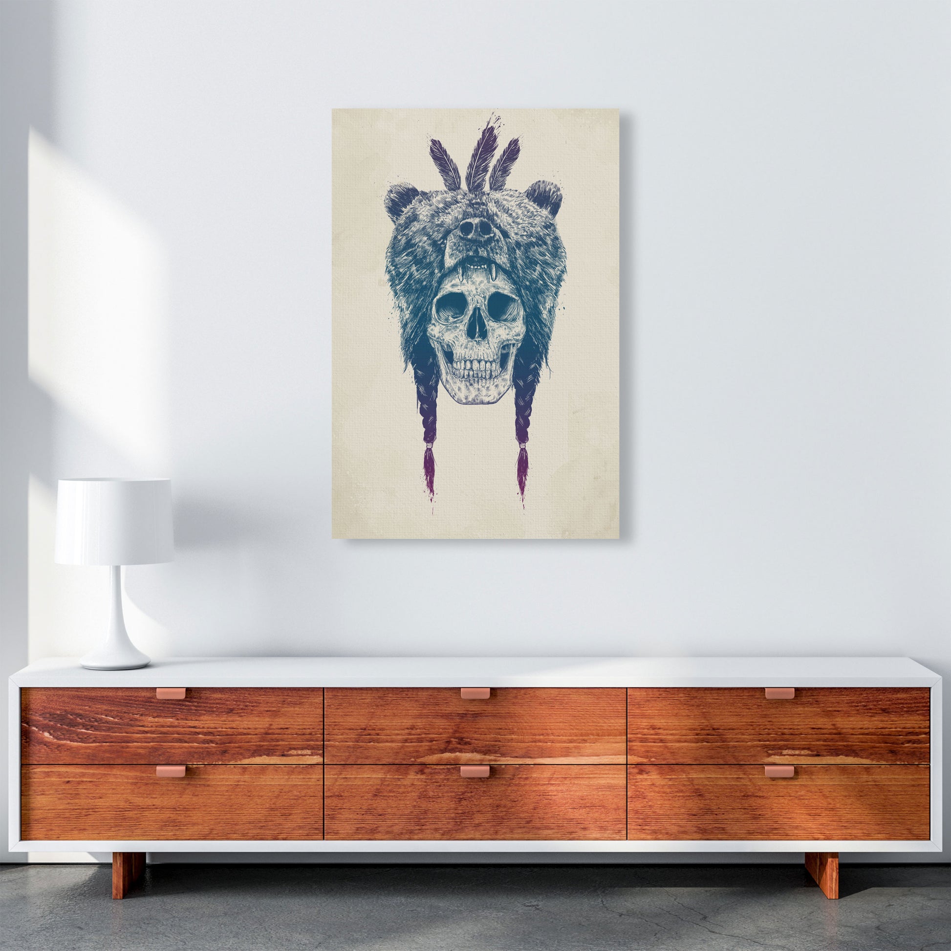 Dead Shaman Gothic Art Print by Balaz Solti A1 Canvas