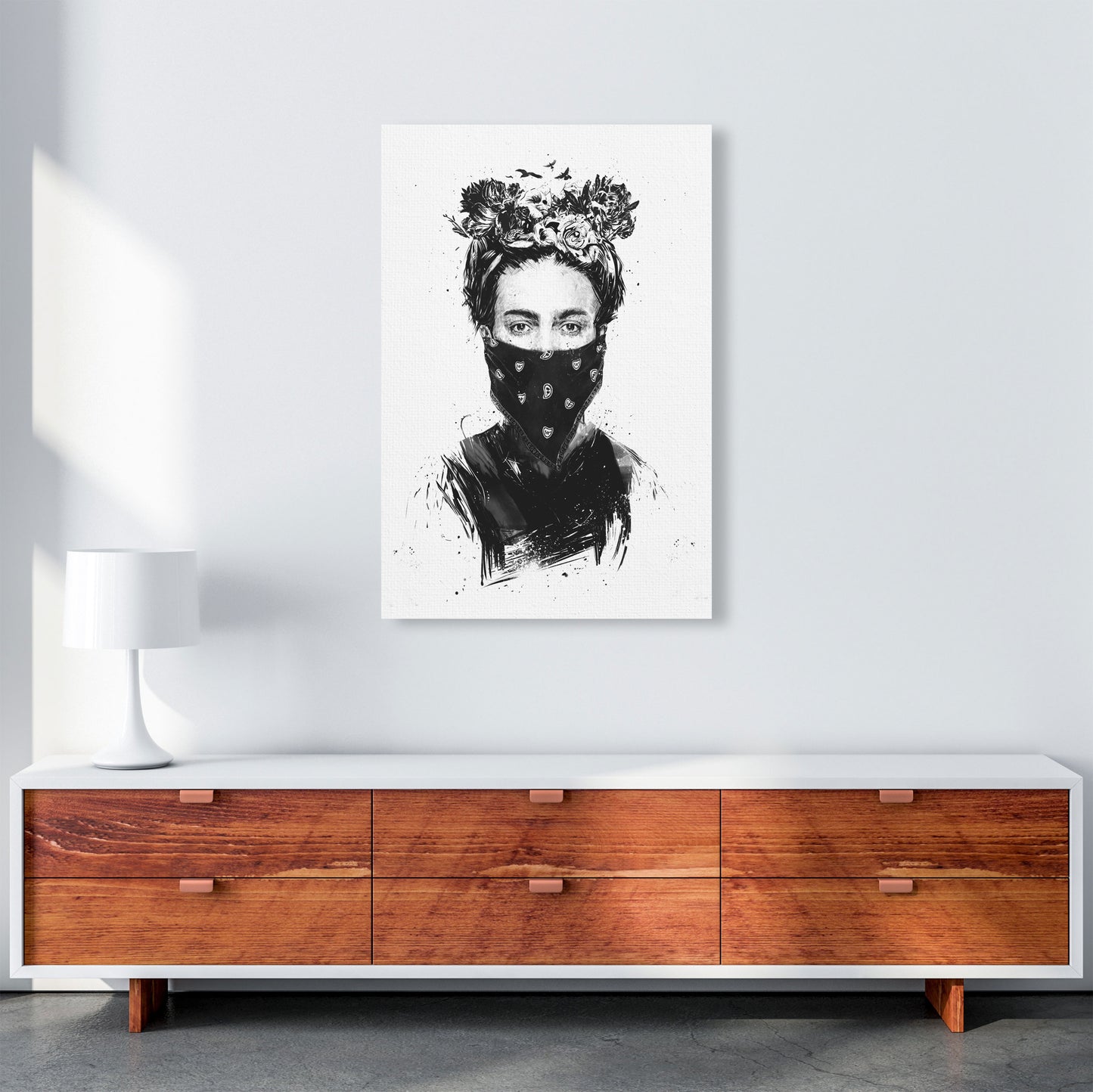 Rebel Girl Art Print by Balaz Solti A1 Canvas