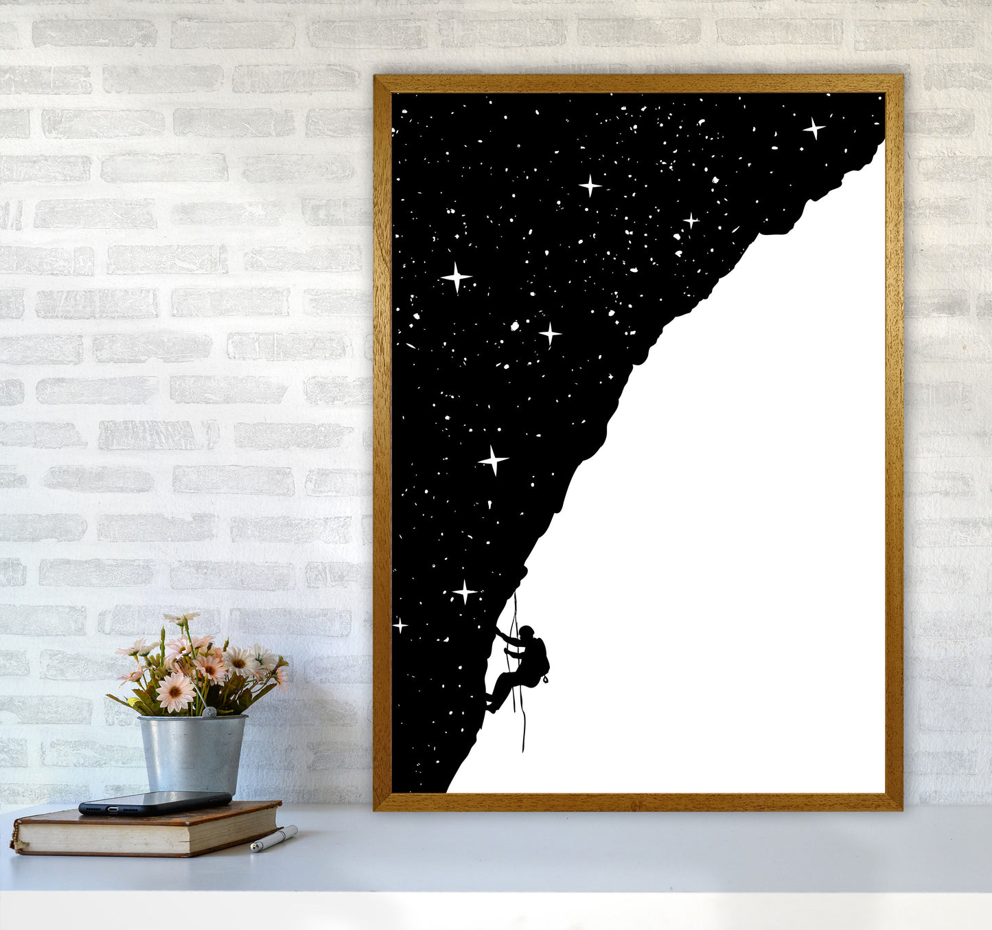 Night Climber B&W Art Print by Balaz Solti A1 Print Only