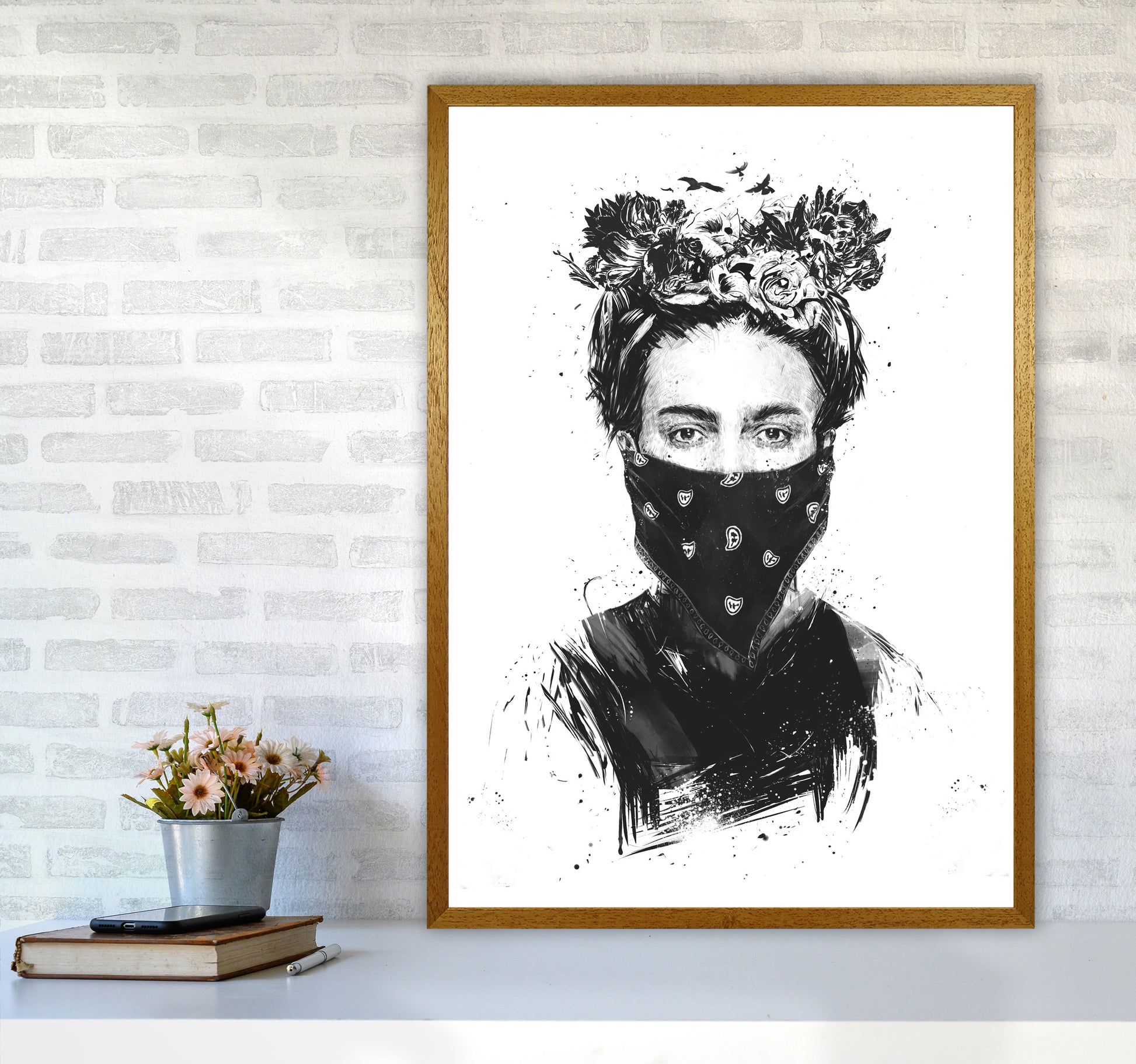 Rebel Girl Art Print by Balaz Solti A1 Print Only