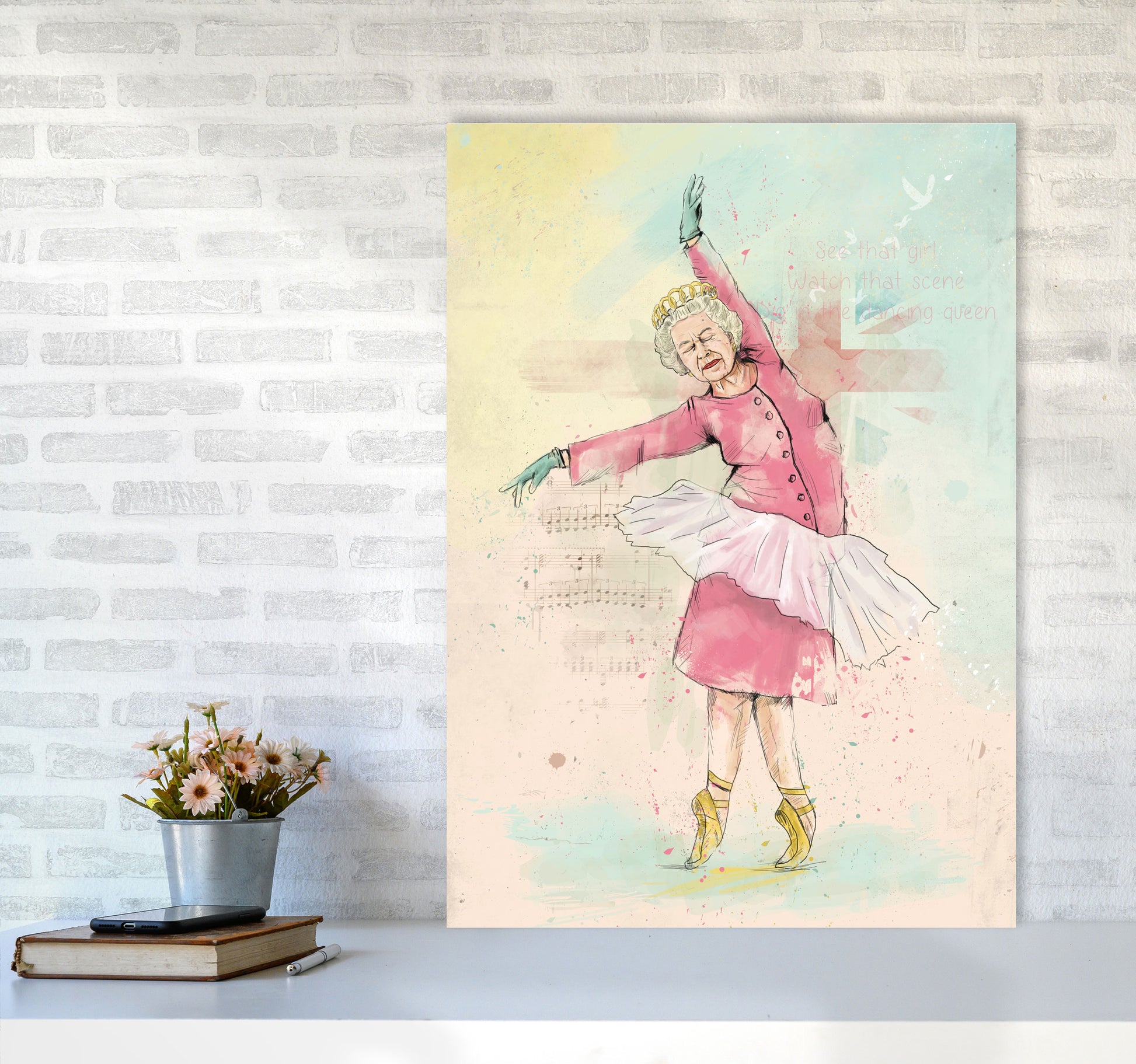 Dancing Queen Art Print by Balaz Solti A1 Black Frame