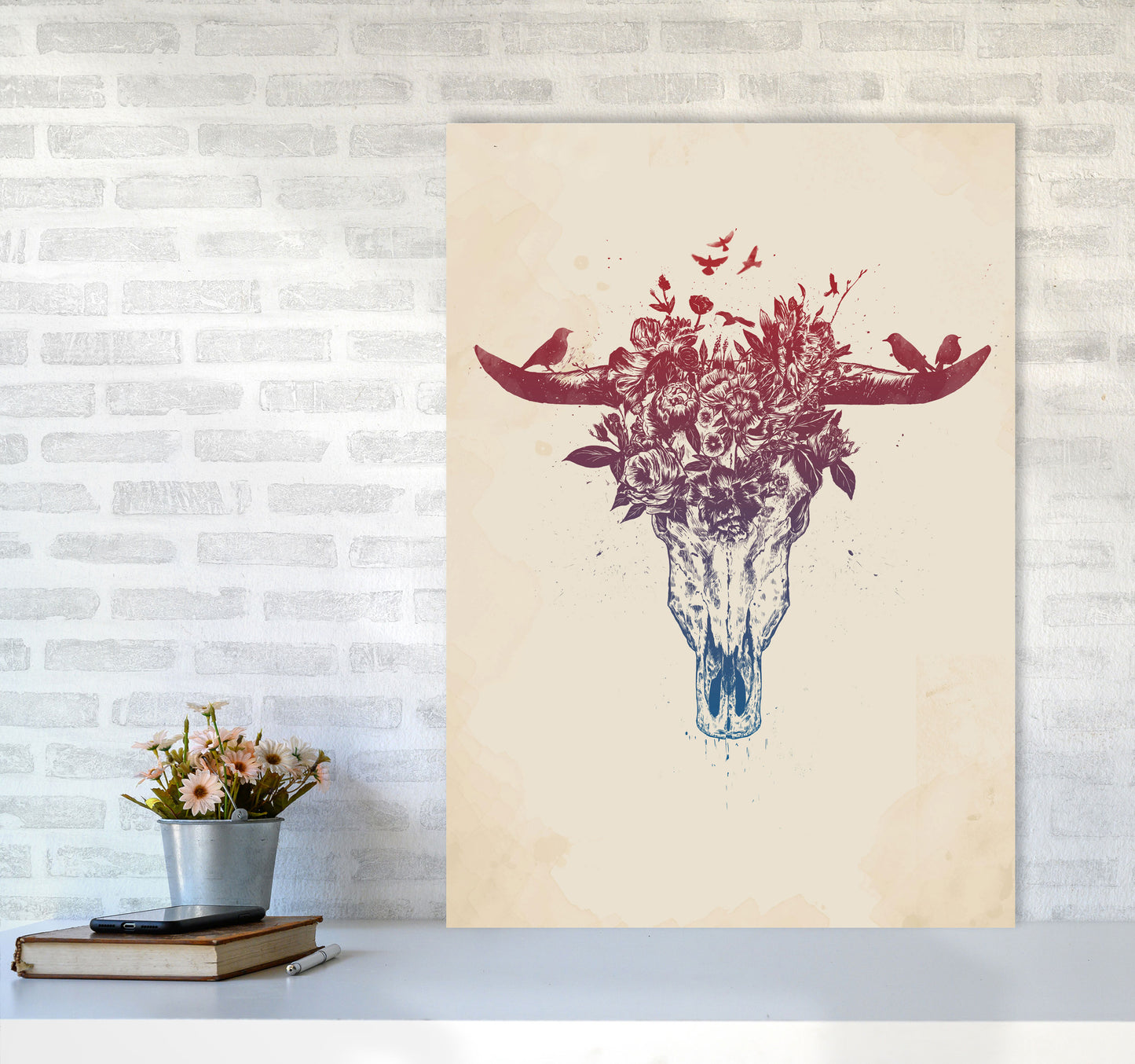 Dead Summer Animal Art Print by Balaz Solti A1 Black Frame