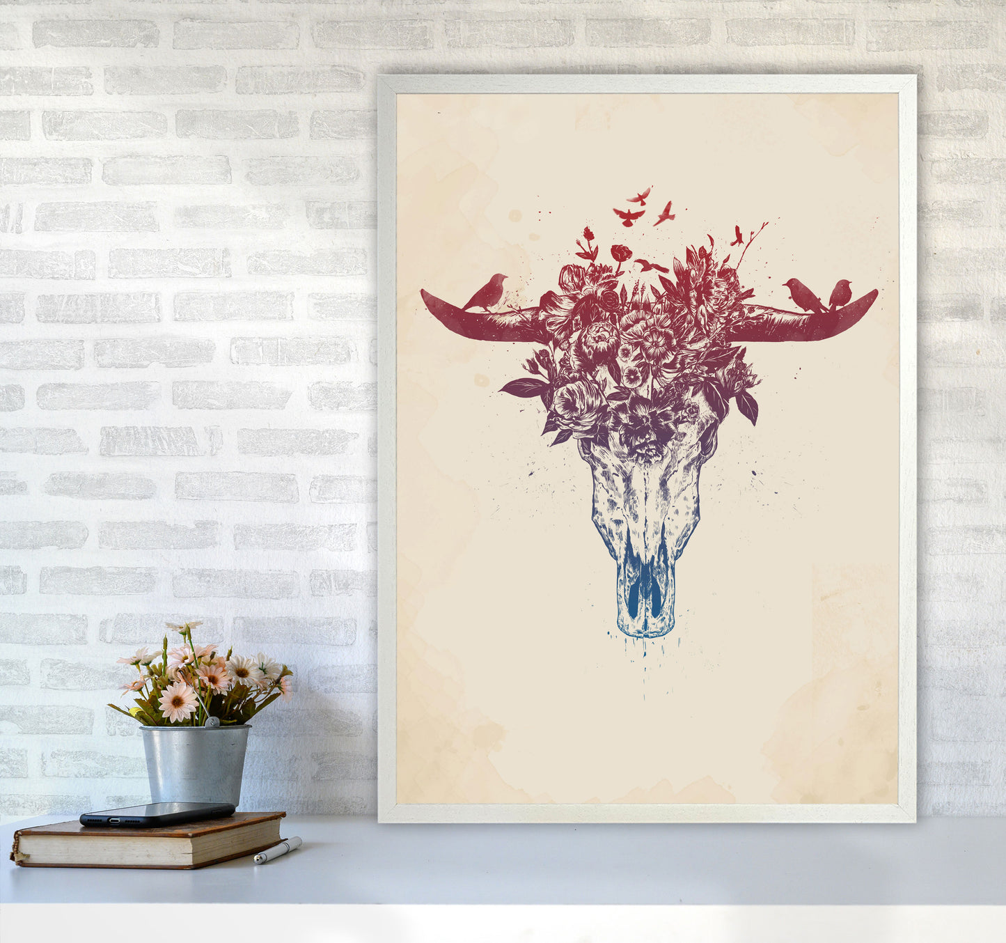 Dead Summer Animal Art Print by Balaz Solti A1 Oak Frame