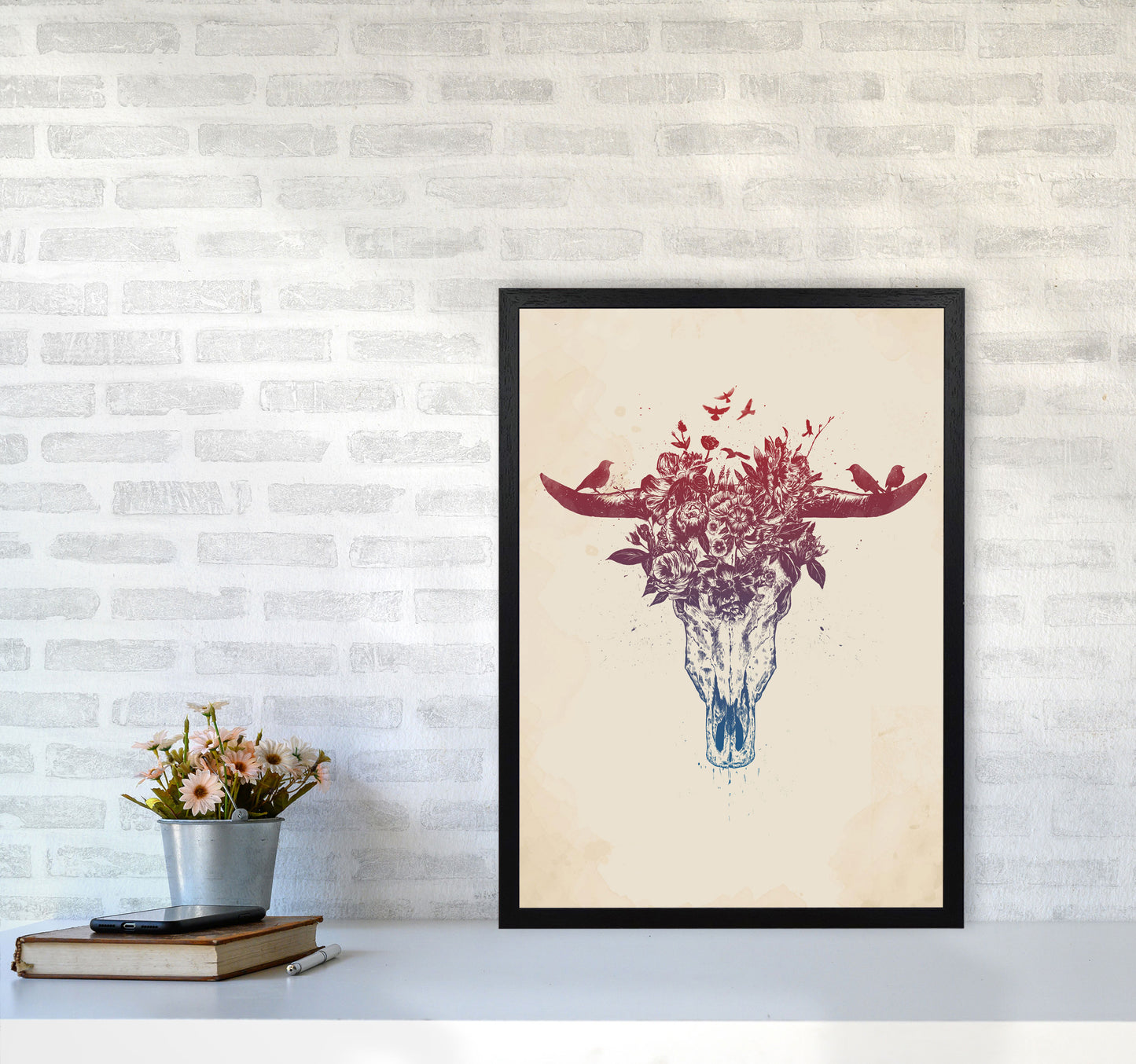 Dead Summer Animal Art Print by Balaz Solti A2 White Frame
