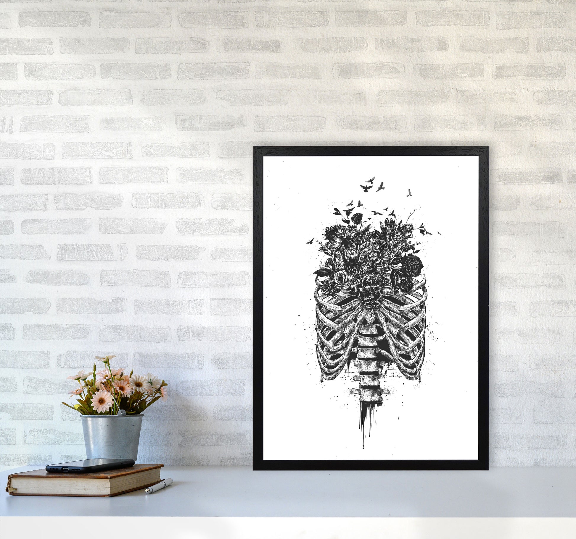 New Life Gothic Art Print by Balaz Solti A2 White Frame