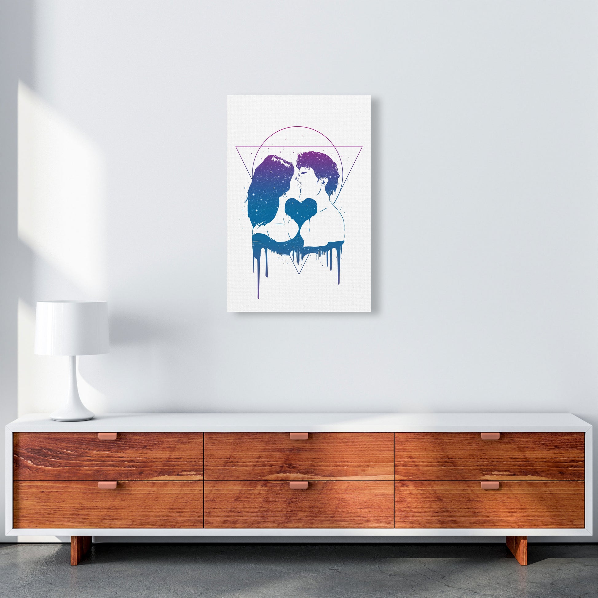 Cosmic Love Art Print by Balaz Solti A2 Canvas