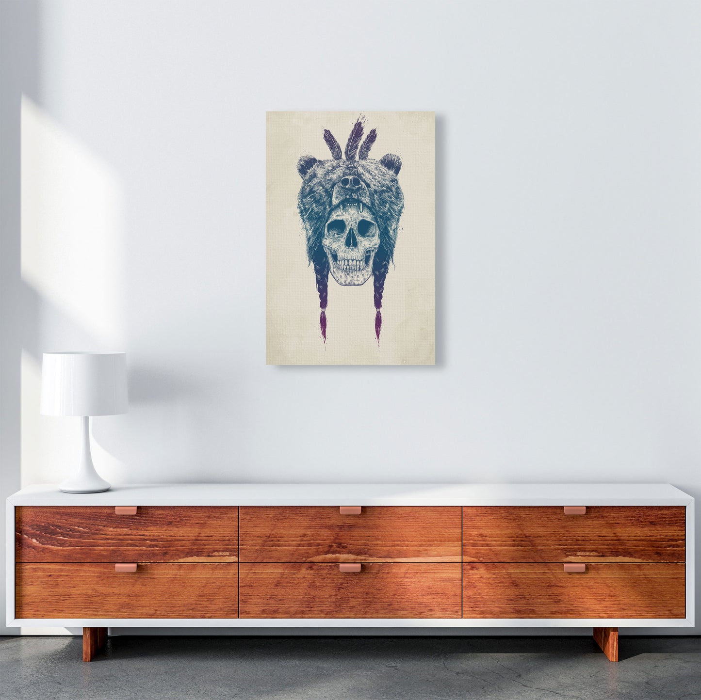 Dead Shaman Gothic Art Print by Balaz Solti A2 Canvas