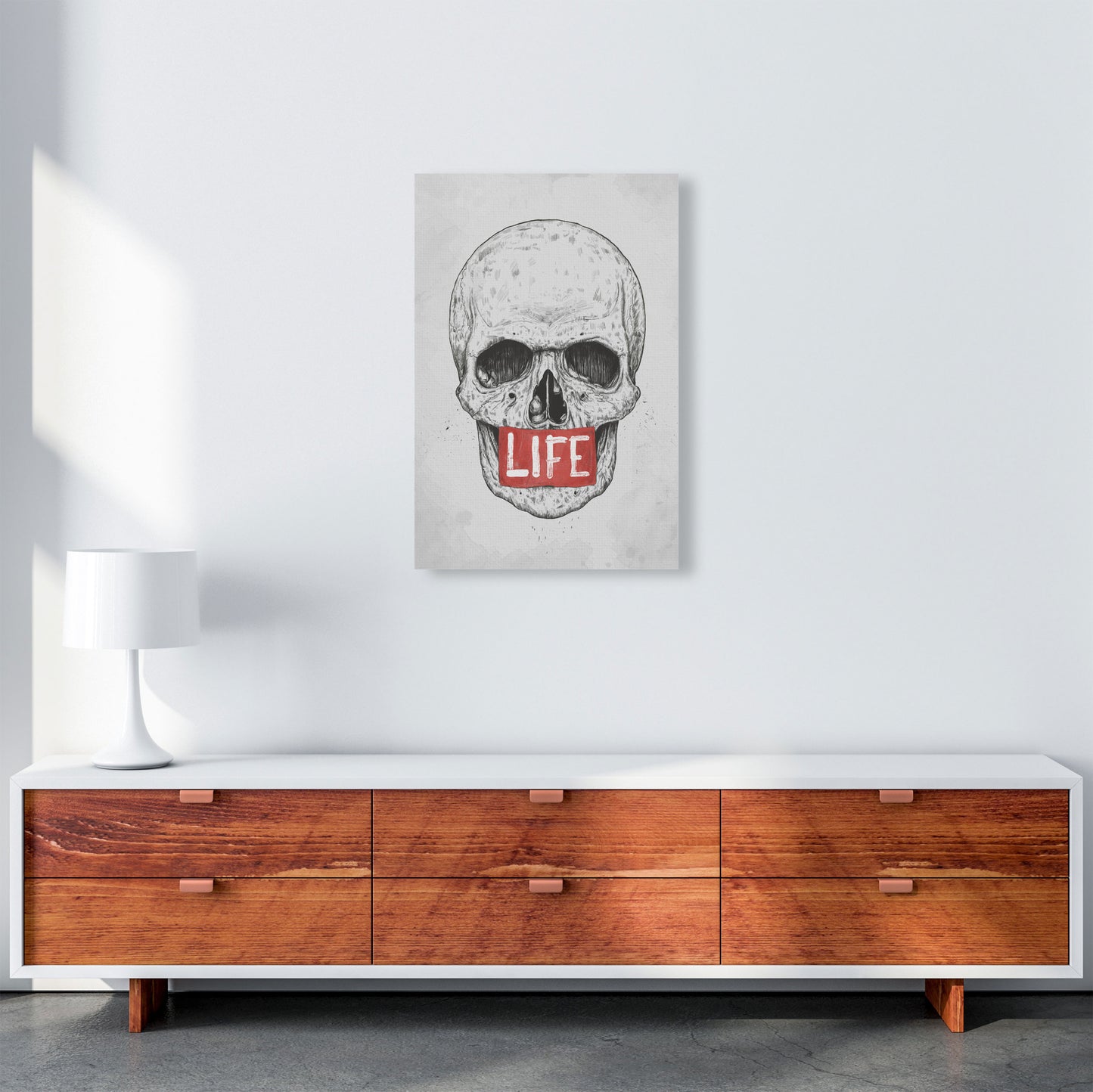Skull Life Art Print by Balaz Solti A2 Canvas