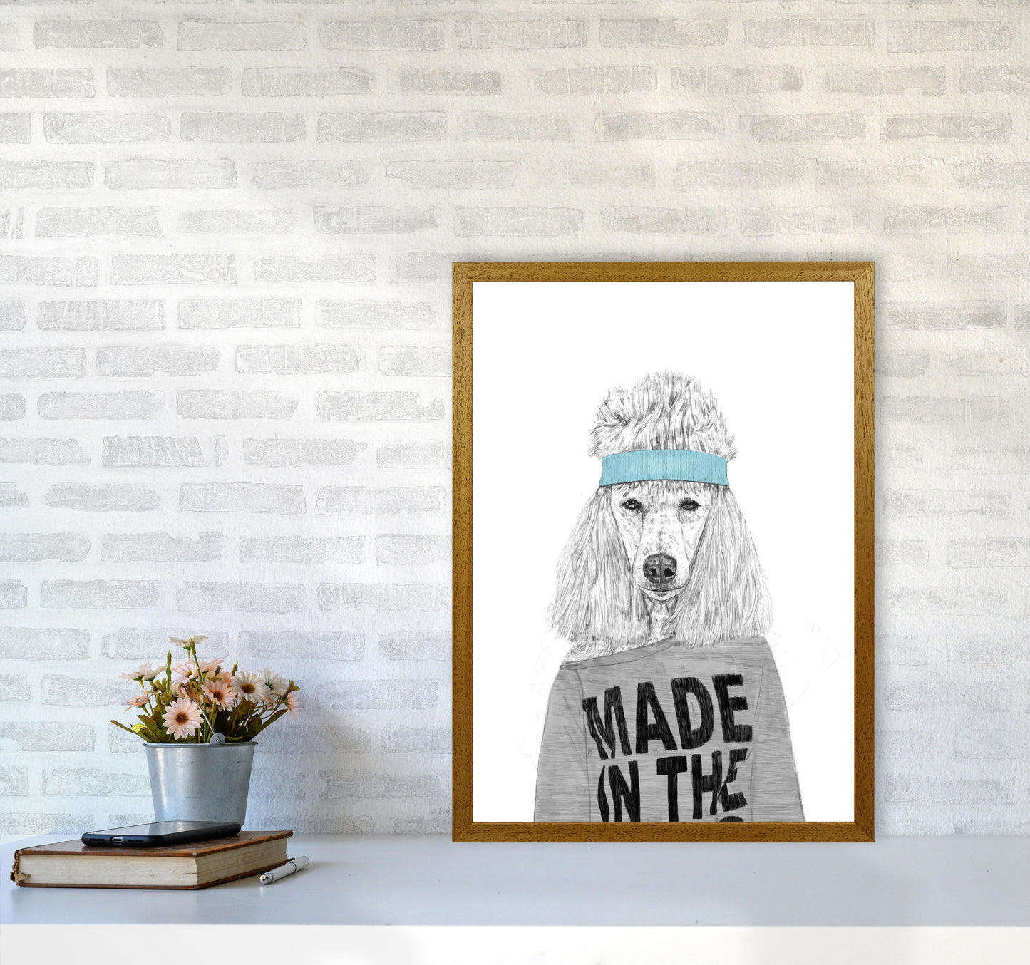 80's Bitch Dog Animal Modern Art Print by Balaz Solti A2 Print Only