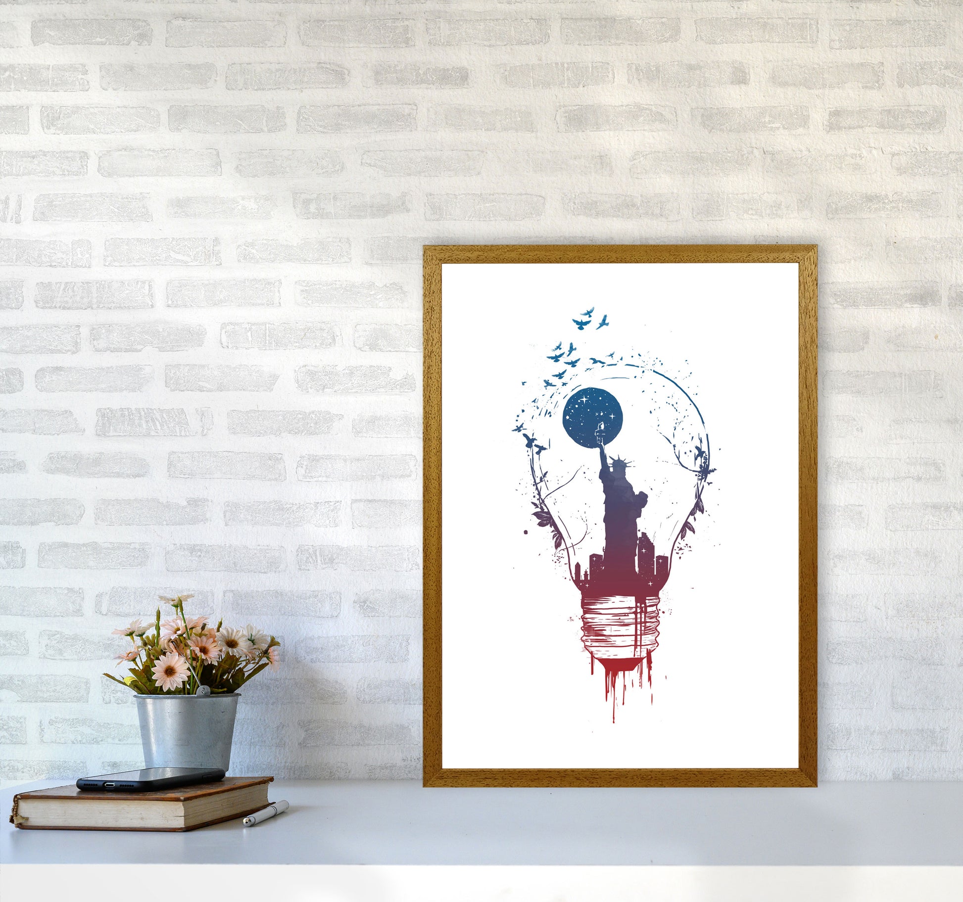 Big City Lights Art Print by Balaz Solti A2 Print Only