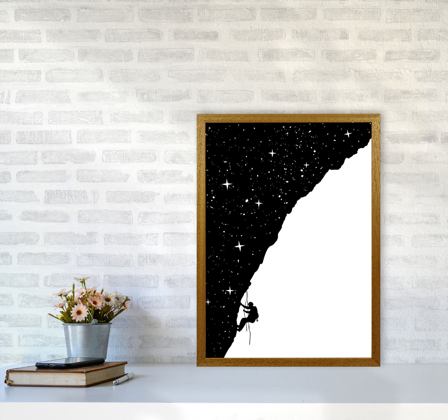 Night Climber B&W Art Print by Balaz Solti A2 Print Only