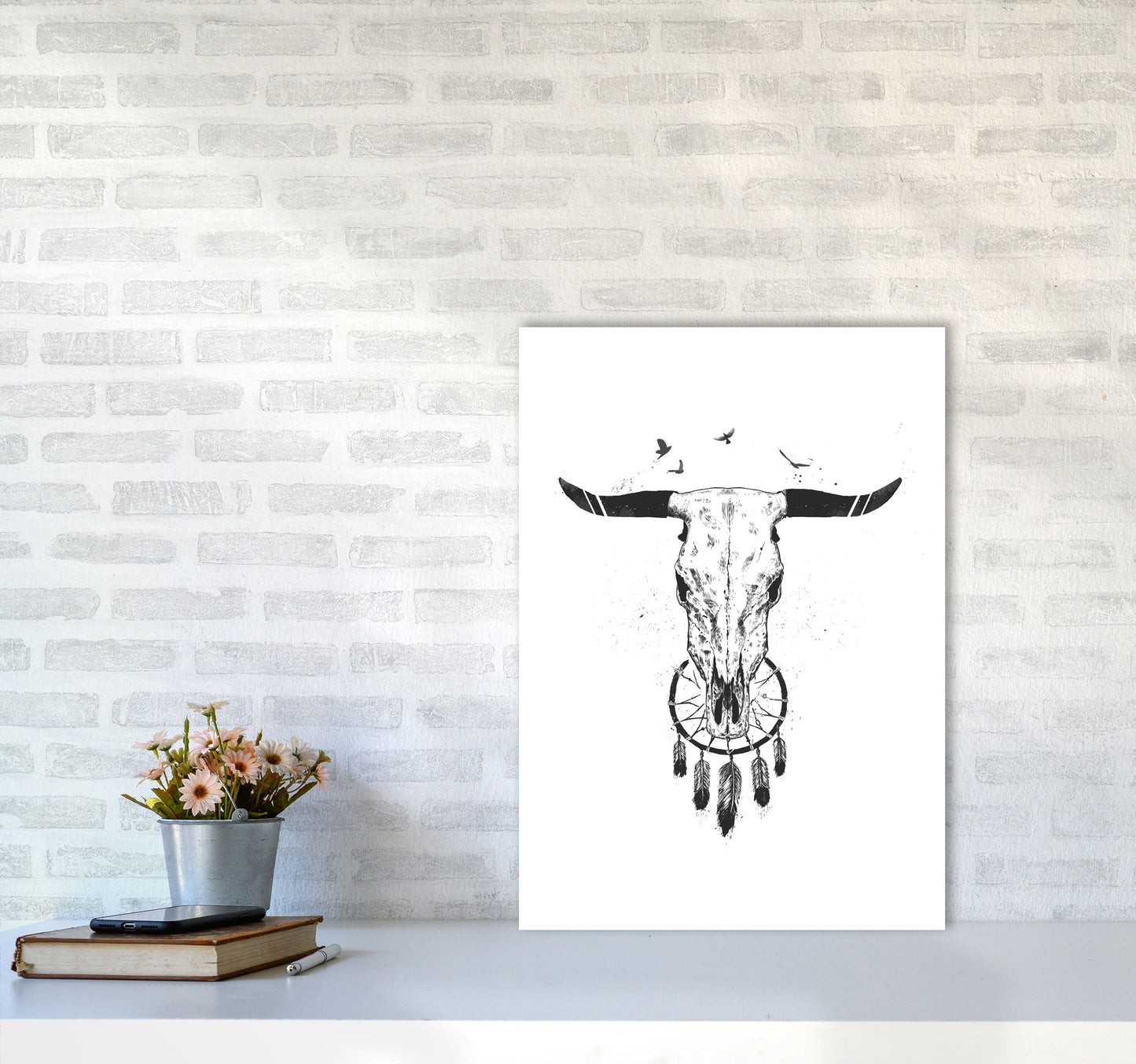 Beautiful Dream B&W Animal Art Print by Balaz Solti A2 Black Frame