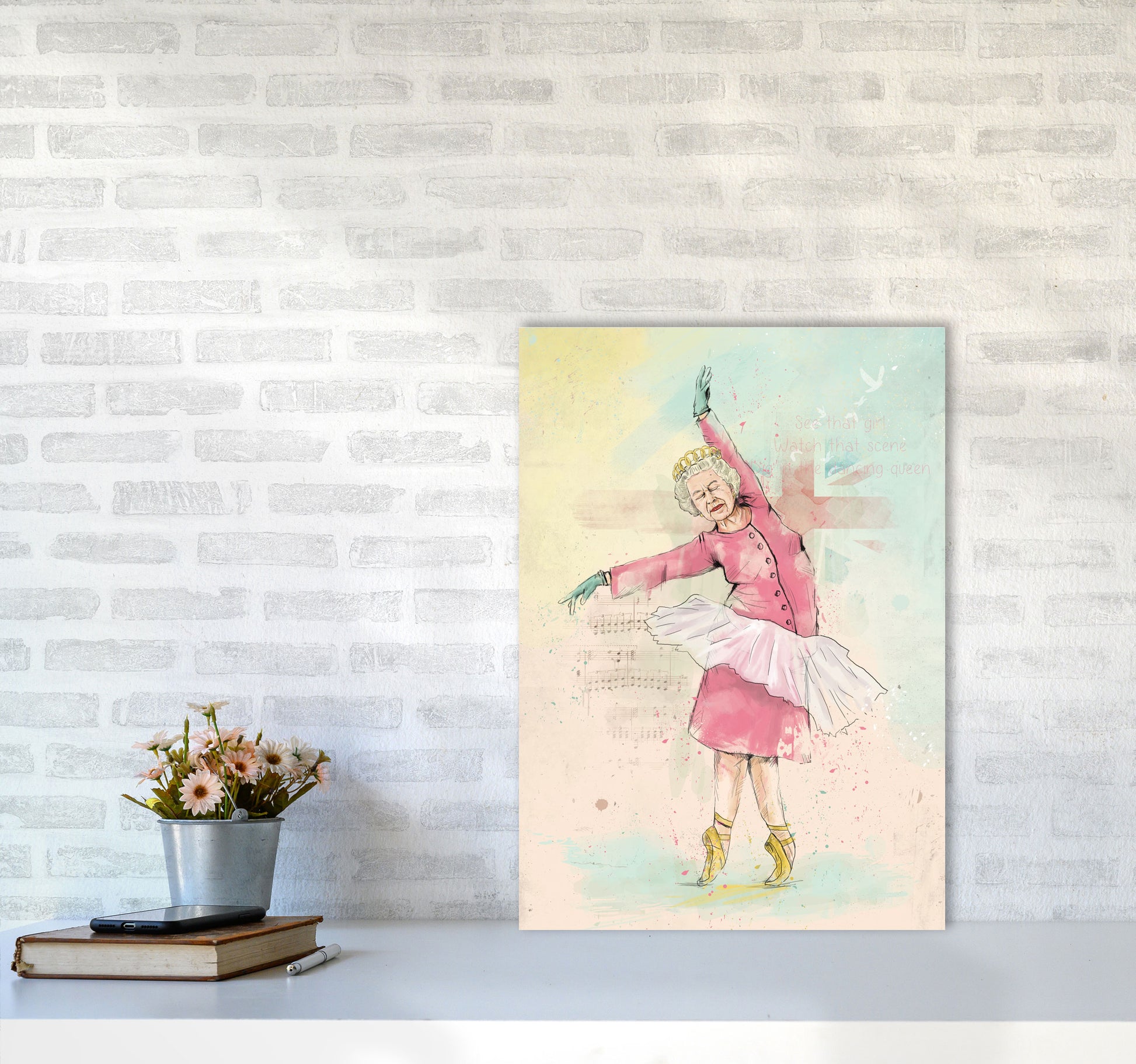 Dancing Queen Art Print by Balaz Solti A2 Black Frame