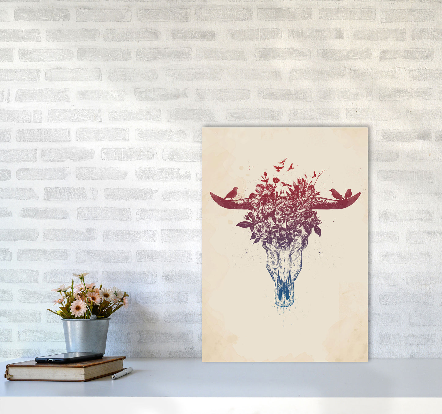 Dead Summer Animal Art Print by Balaz Solti A2 Black Frame
