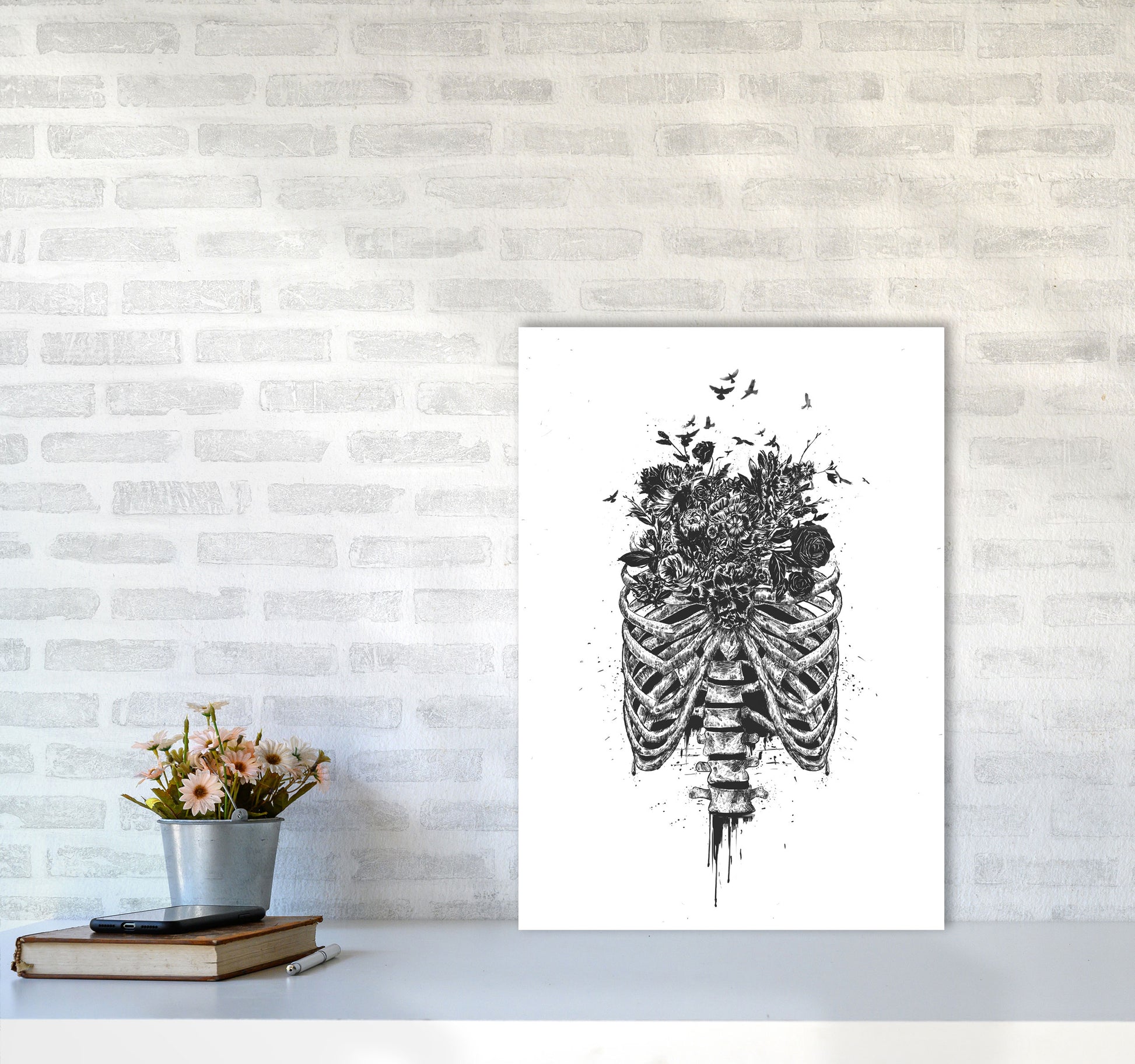 New Life Gothic Art Print by Balaz Solti A2 Black Frame