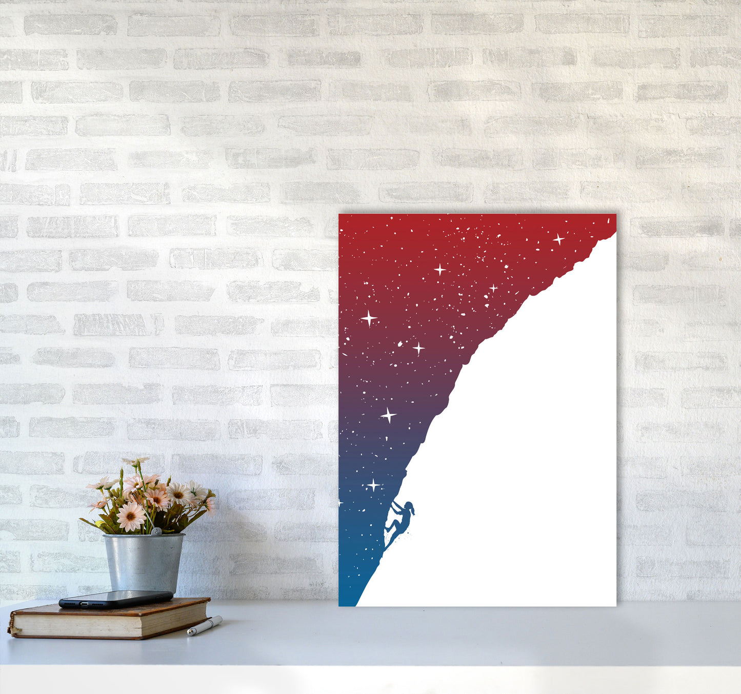 Night Climber Colour Art Print by Balaz Solti A2 Black Frame